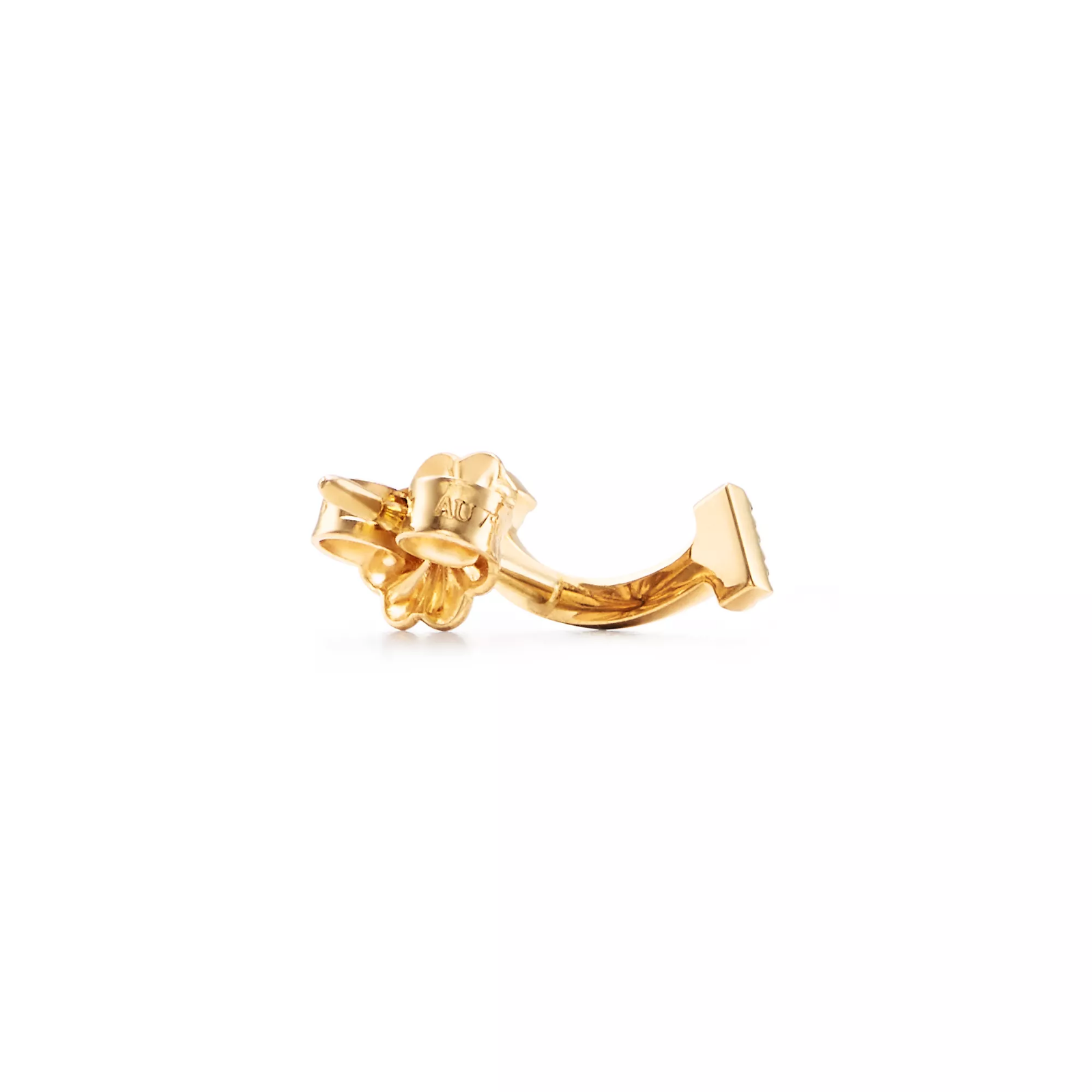 Smile Mini Earrings in Yellow Gold with Diamonds