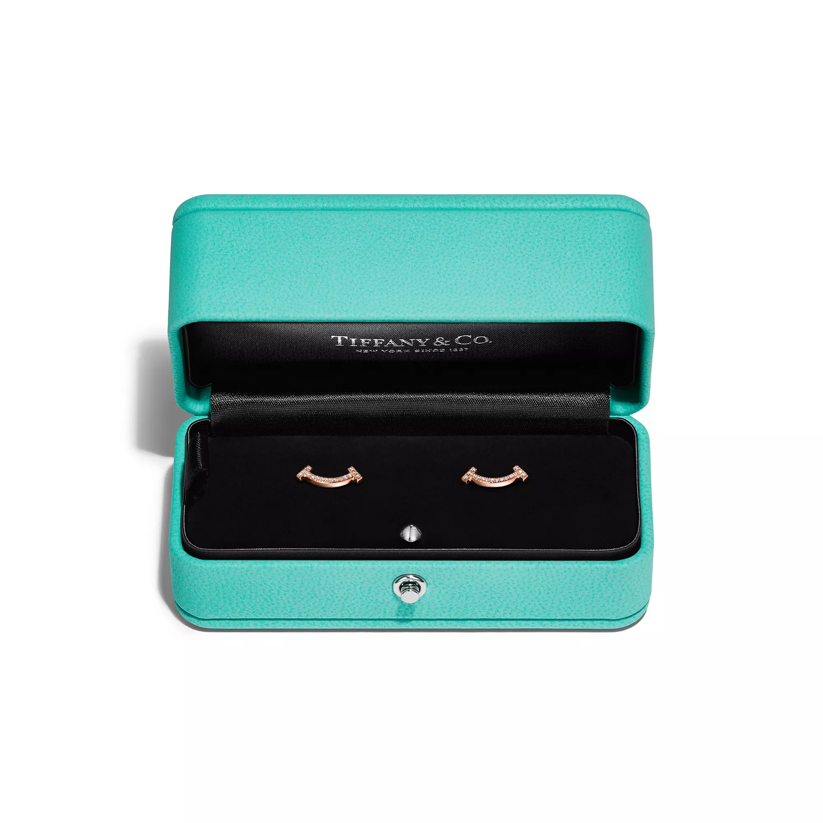 Smile Mini Earrings in Rose Gold with Diamonds
