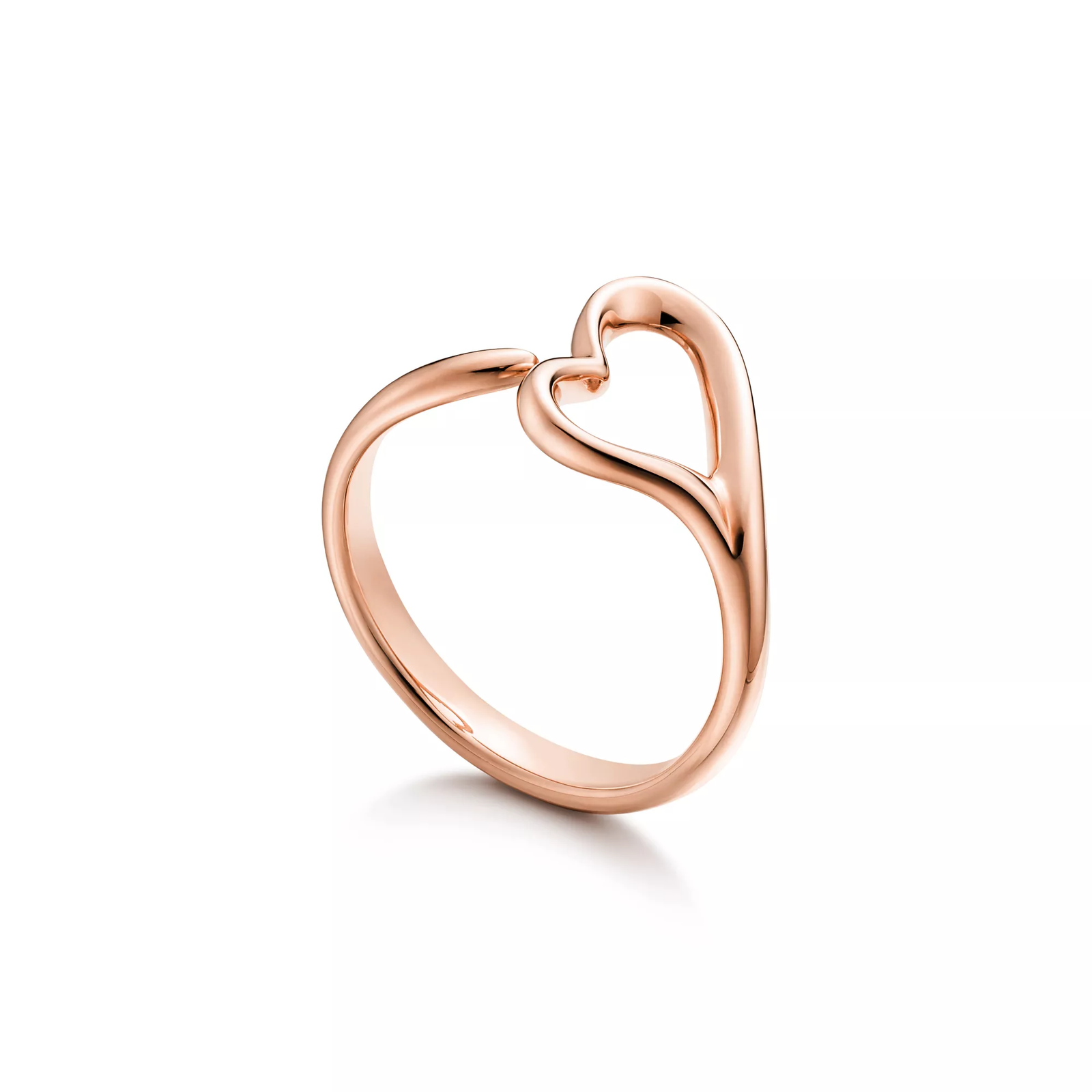 Open Heart Ring in Rose Gold, Small