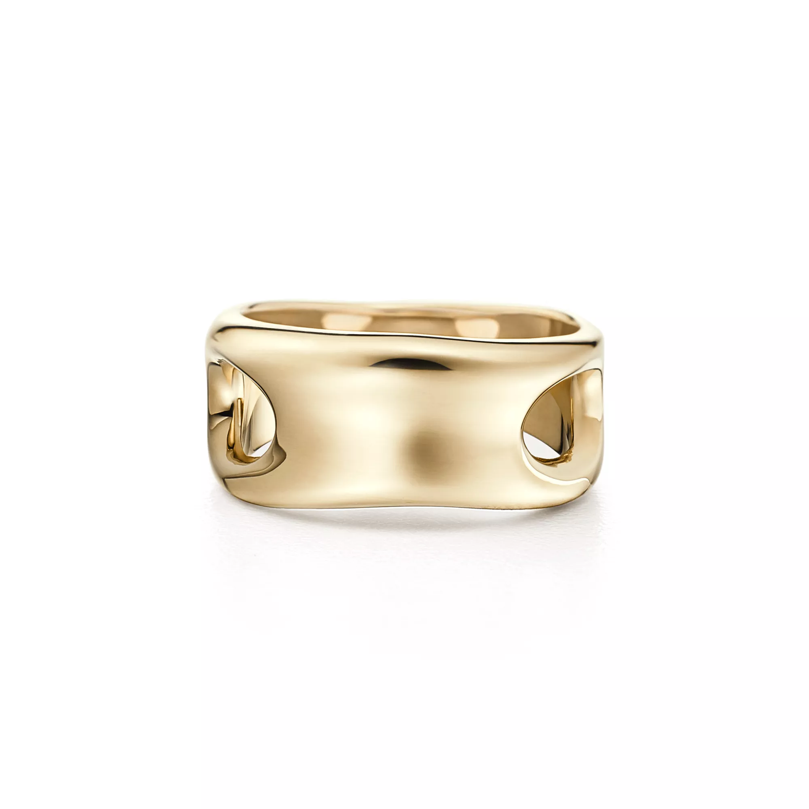 Open Side Ring in Yellow Gold