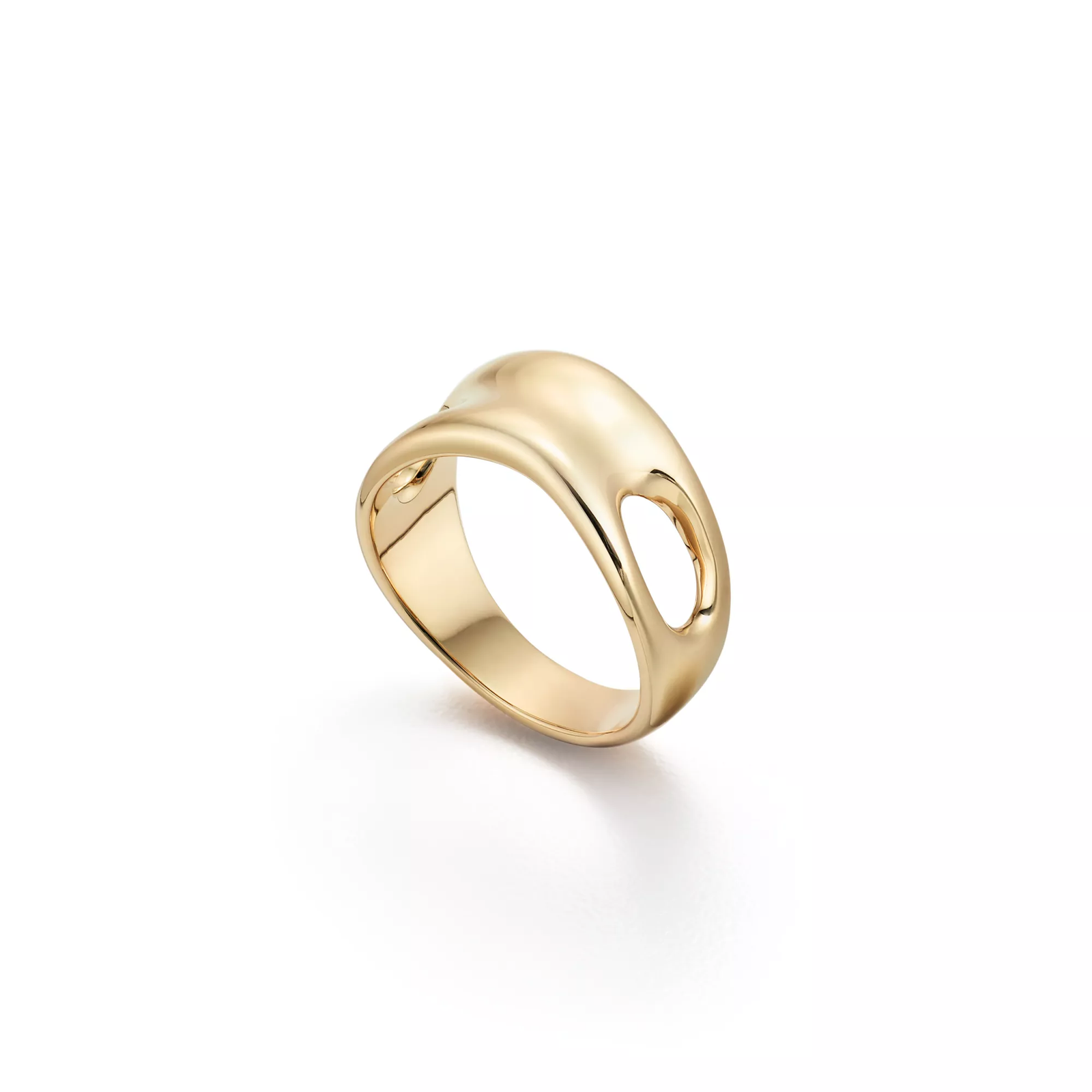 Open Side Ring in Yellow Gold