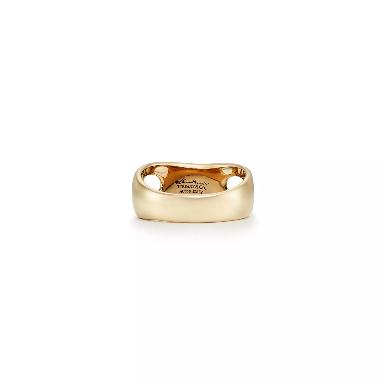 Open Side Ring in Yellow Gold