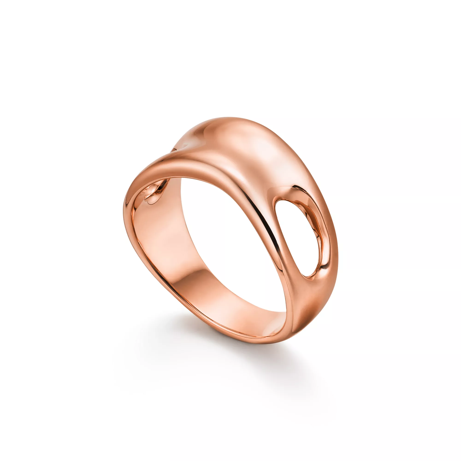 Open Side Ring in Rose Gold