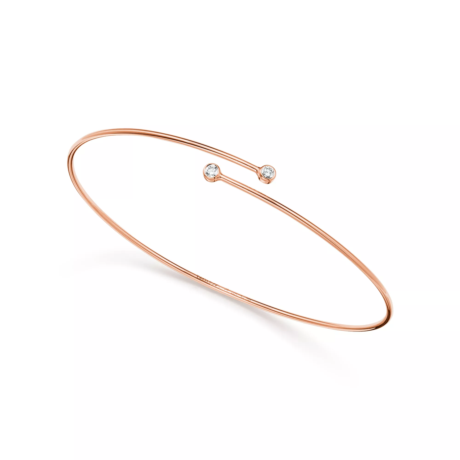 Diamond Hoop Single-row Bangle