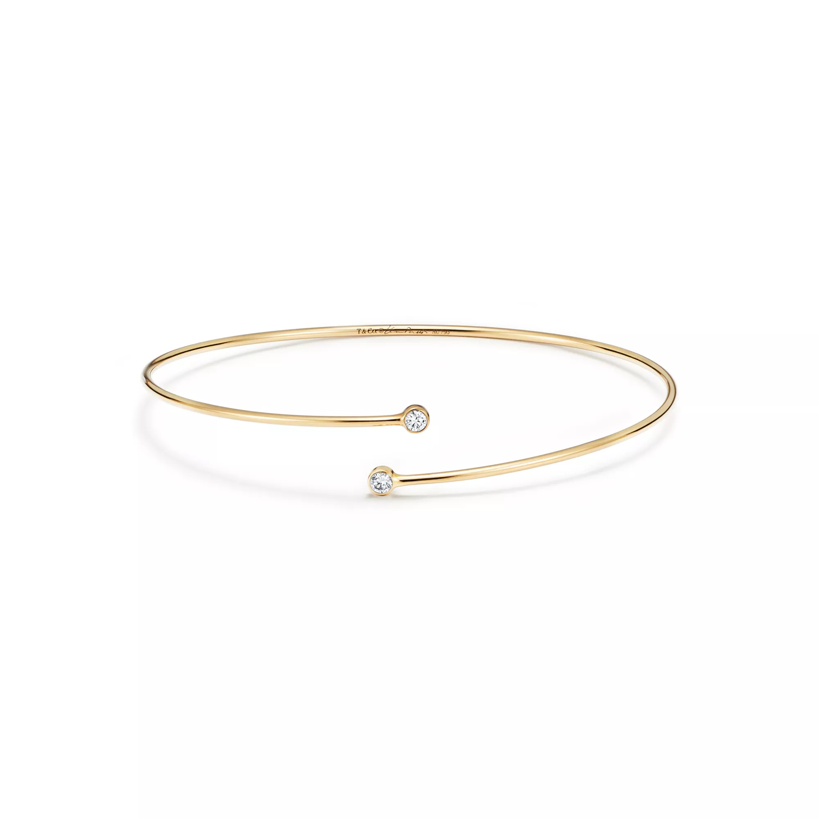 Diamond Hoop Single-row Bangle