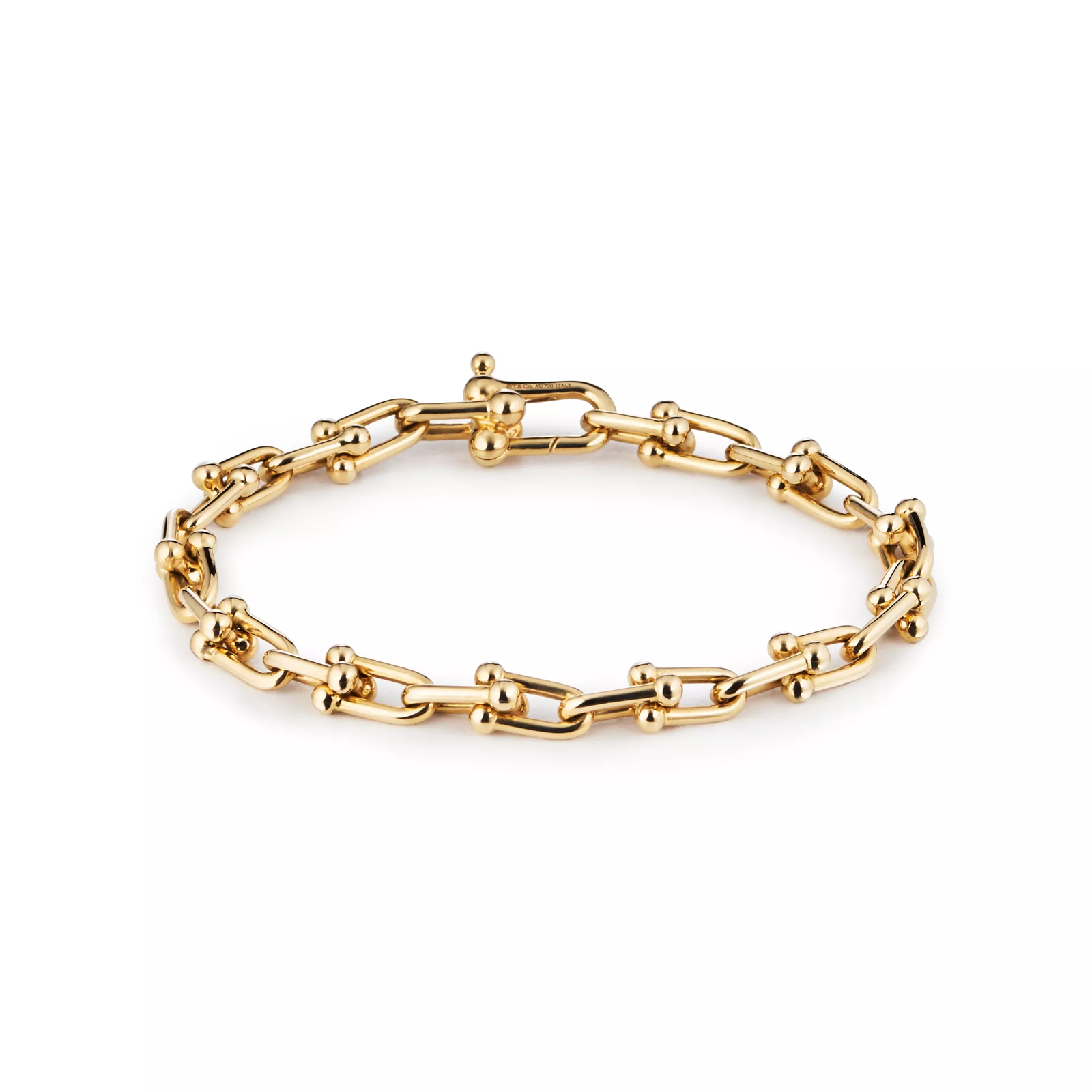 Small Link Bracelet in Yellow Gold