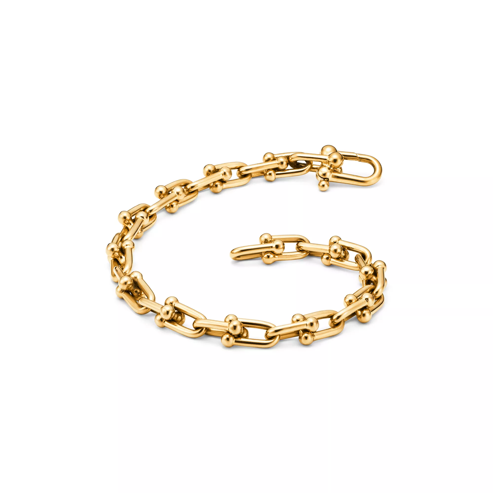 Small Link Bracelet in Yellow Gold