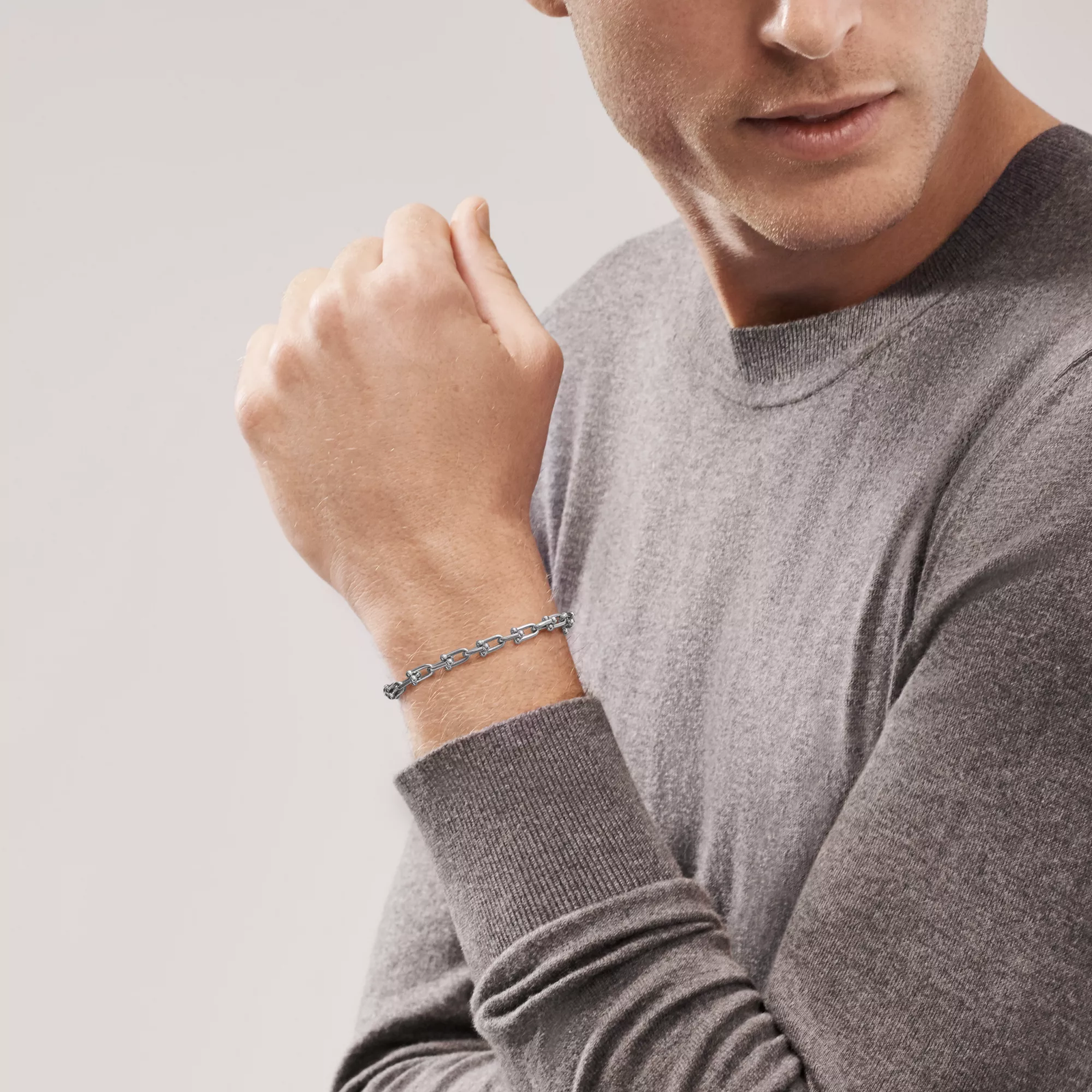 Small Link Bracelet in Sterling Silver