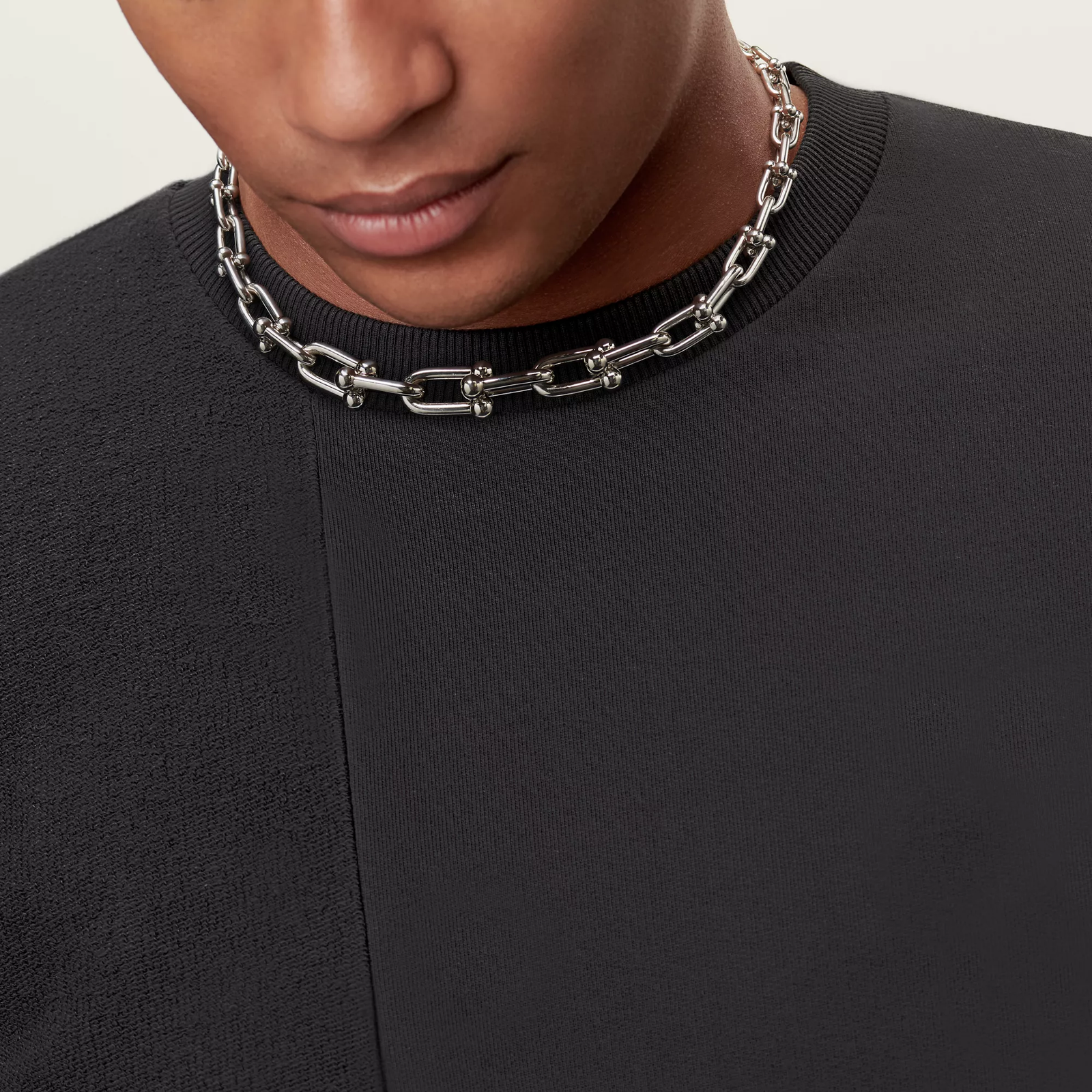 Graduated Link Necklace in Sterling Silver