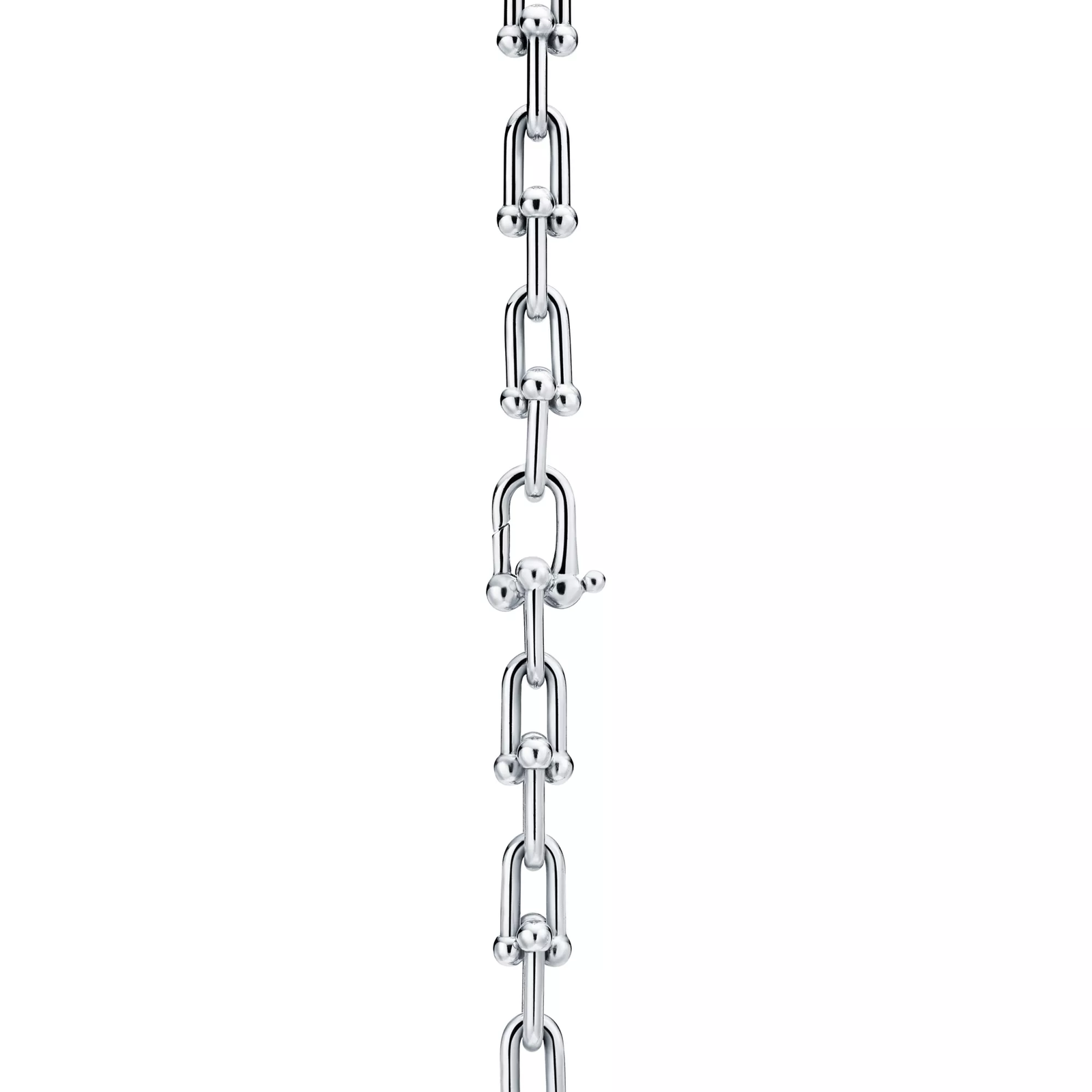 Graduated Link Necklace in Sterling Silver