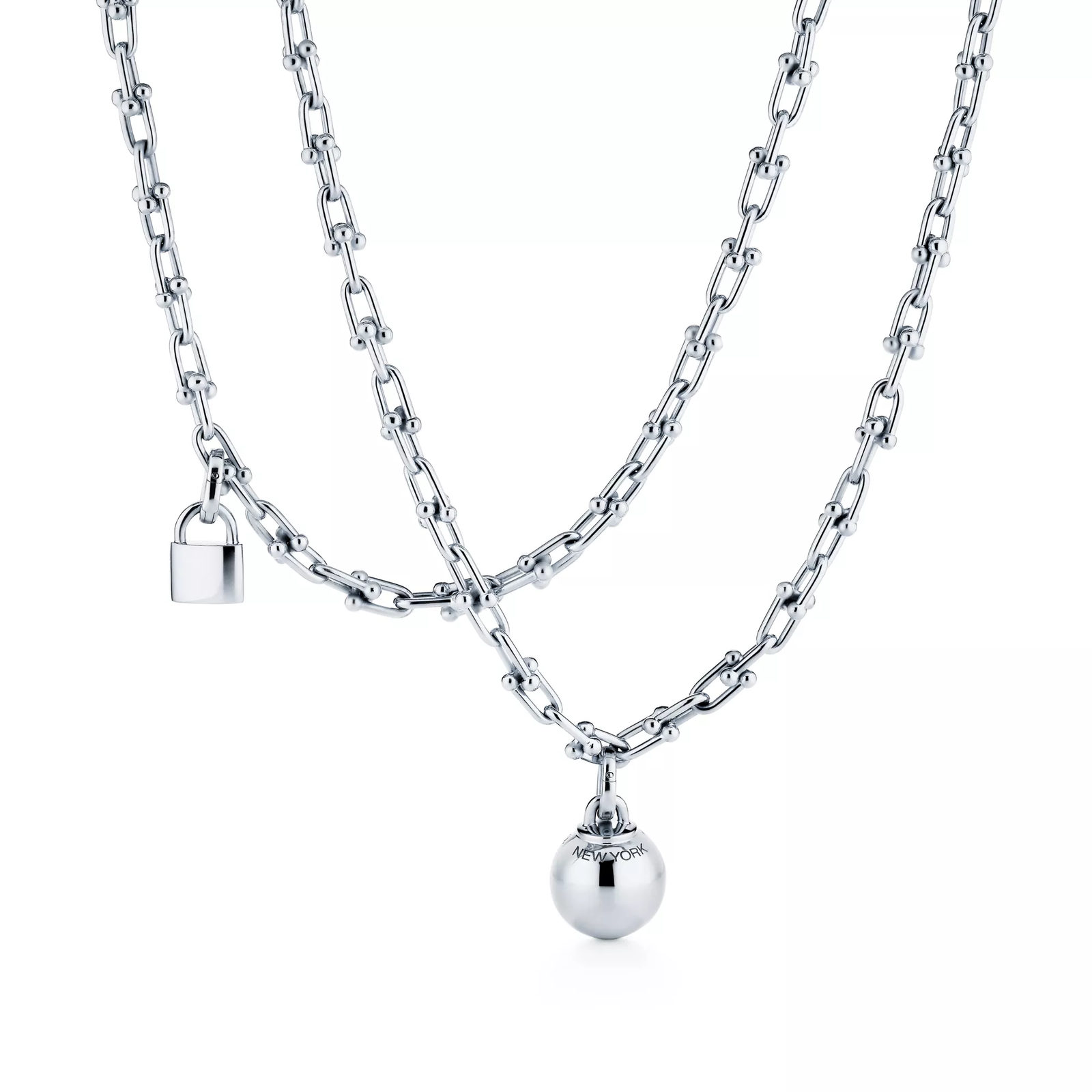 Small Wrap Necklace Tiffany HardWear Ball Necklace In Sterling Silver.