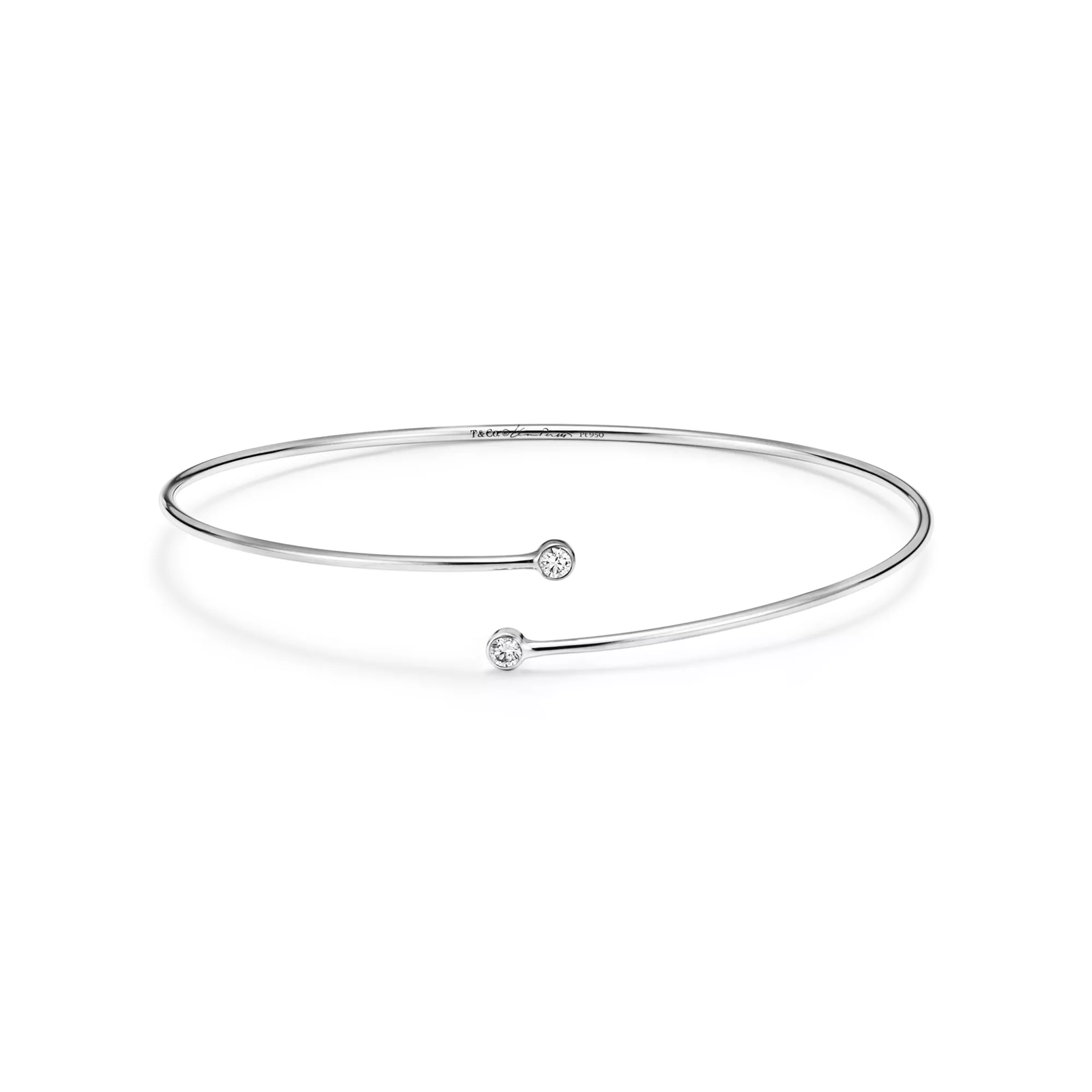 Diamond Hoop Single-row Bangle