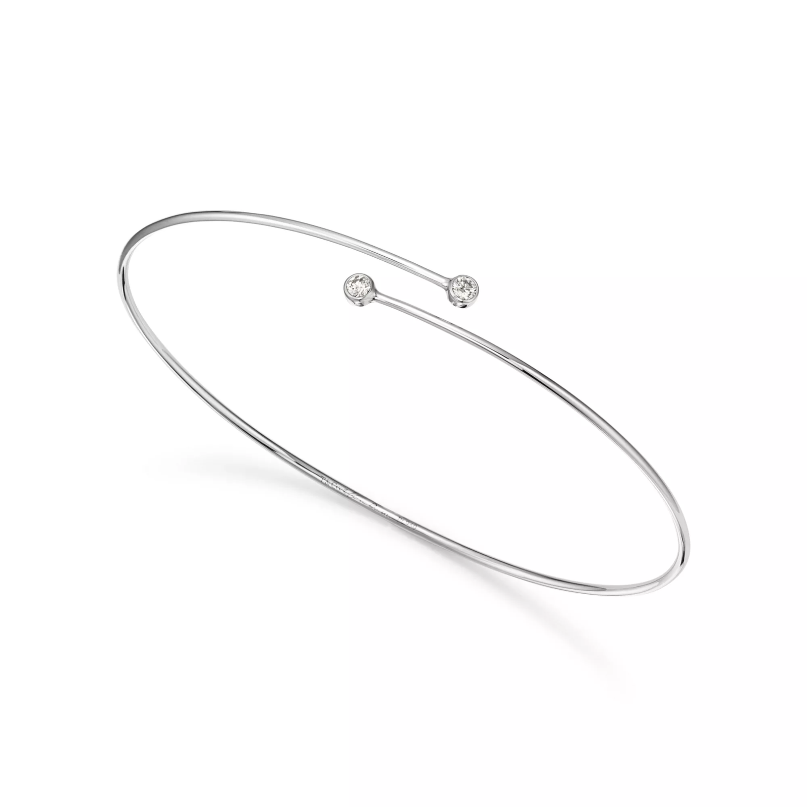 Diamond Hoop Single-row Bangle