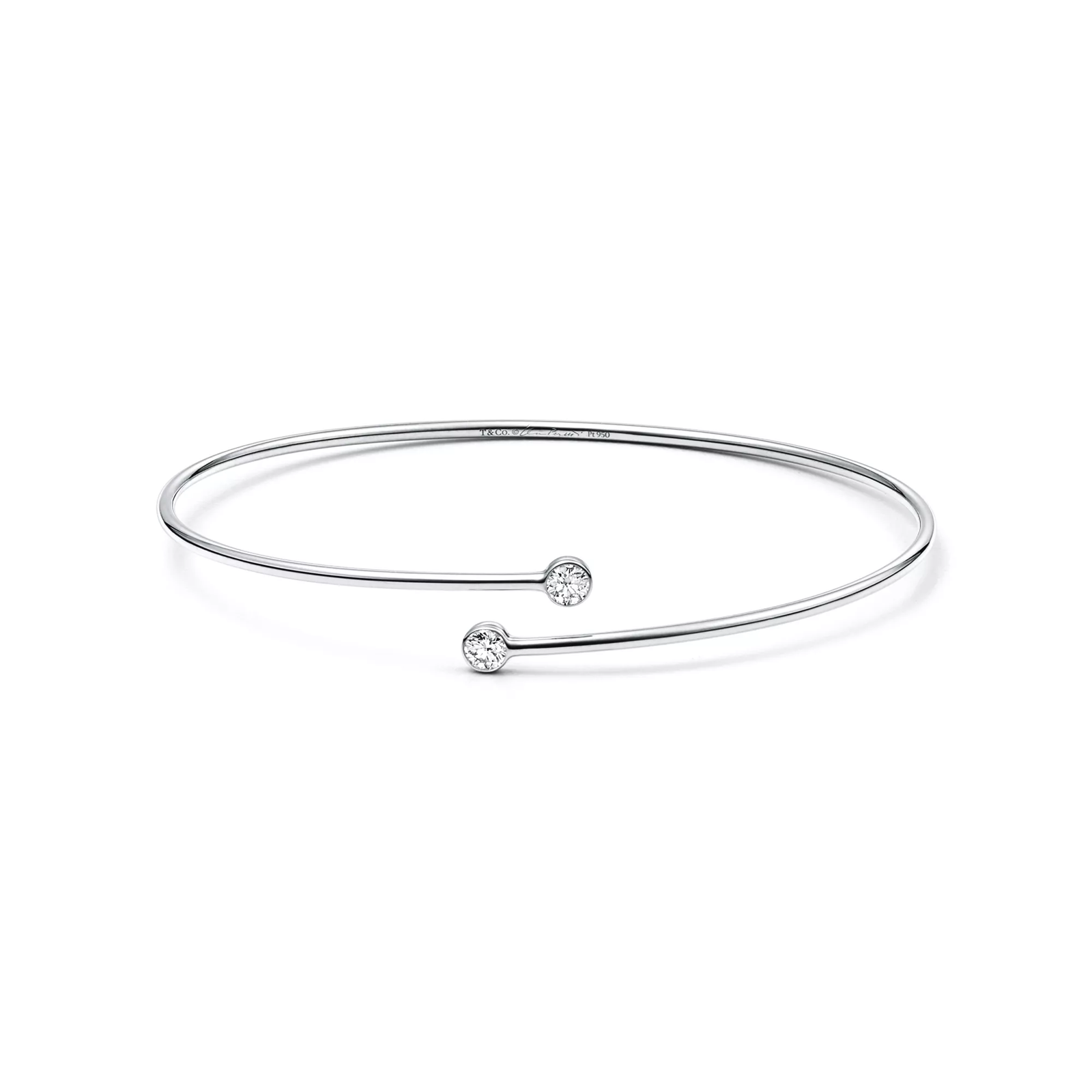 Diamond Hoop Single-row Bangle