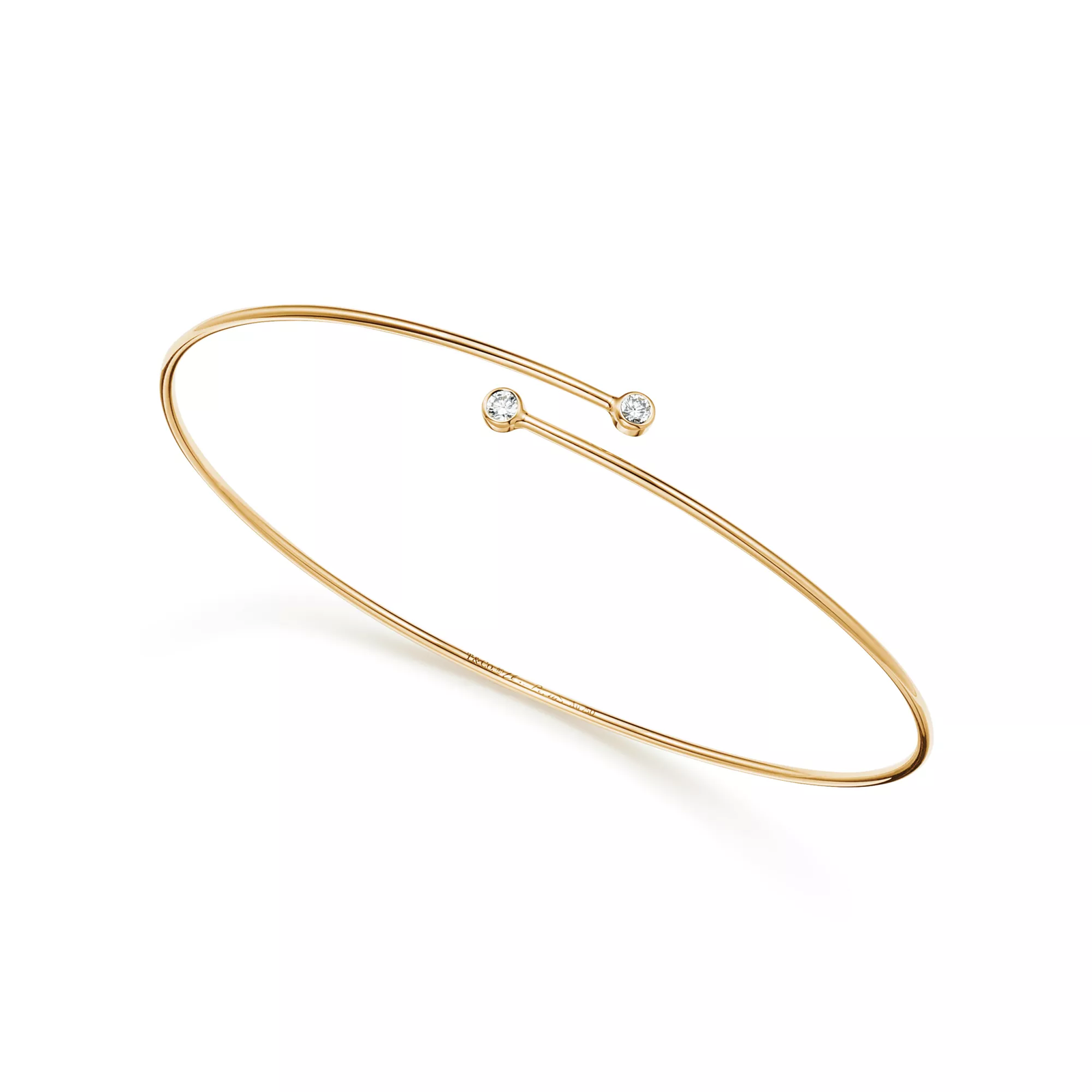 Diamond Hoop Single-row Bangle
