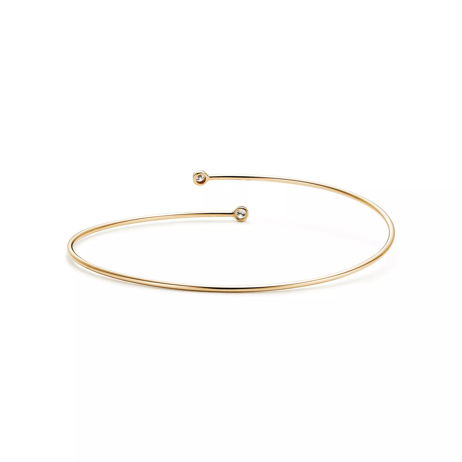 Diamond Hoop Single-row Bangle