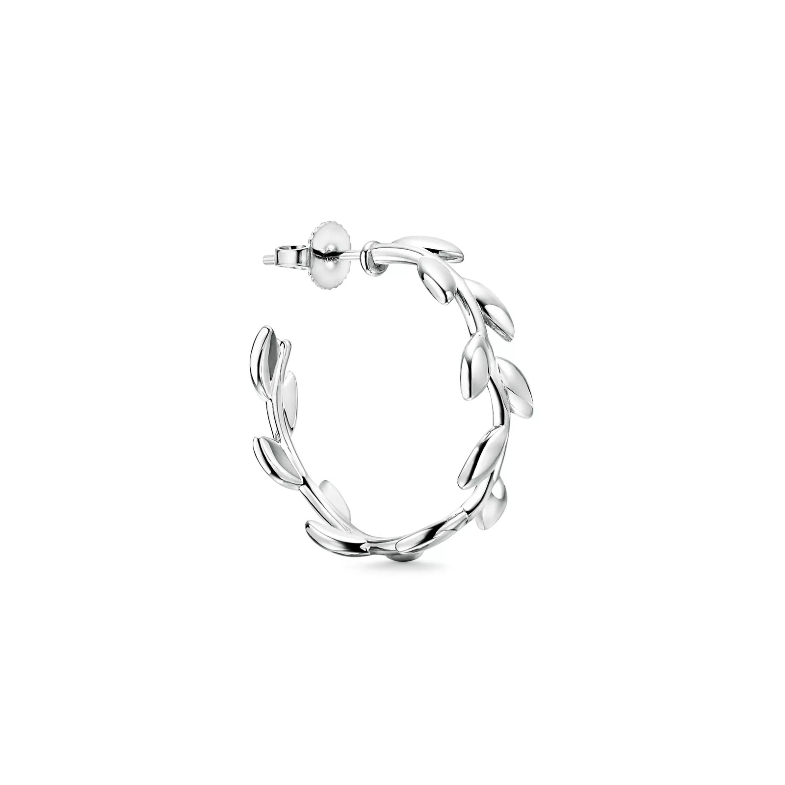 Olive Leaf Hoop Earrings
