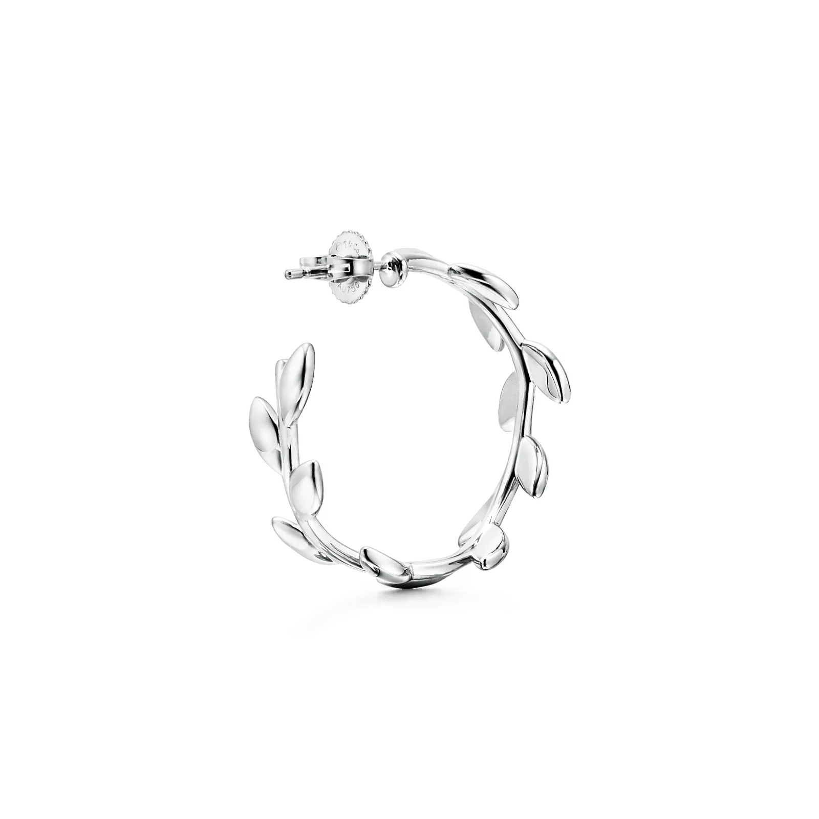 Olive Leaf Hoop Earrings