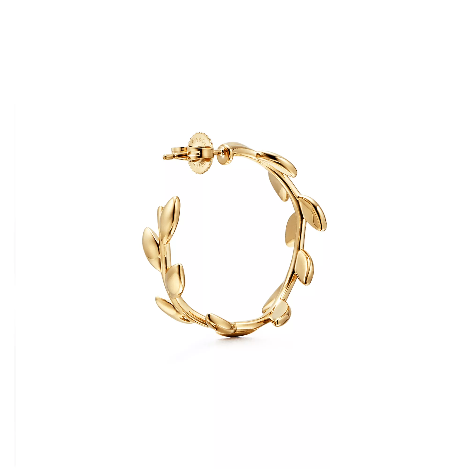 Olive Leaf Hoop Earrings