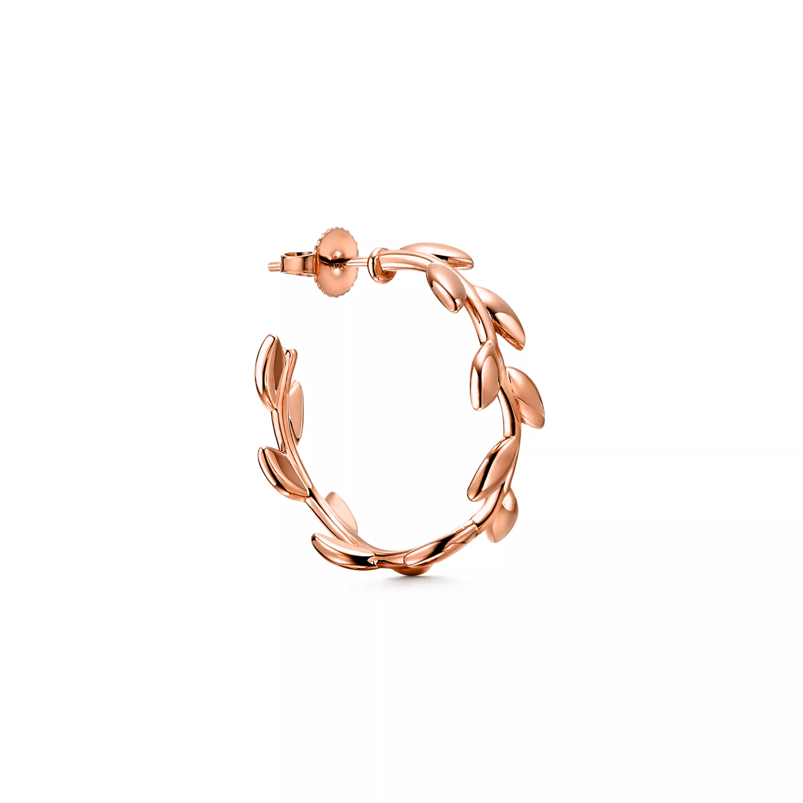 Olive Leaf Hoop Earrings
