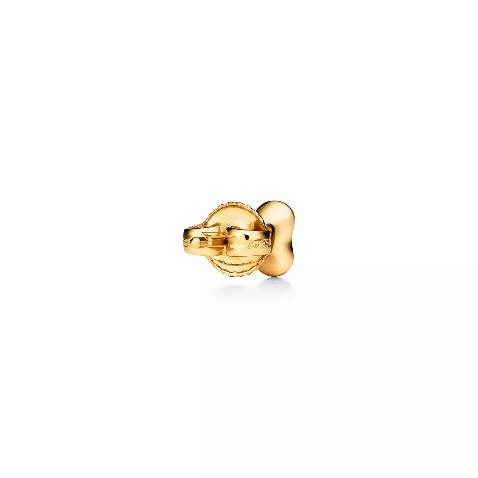 Bean design Earrings in Yellow Gold, 5 mm
