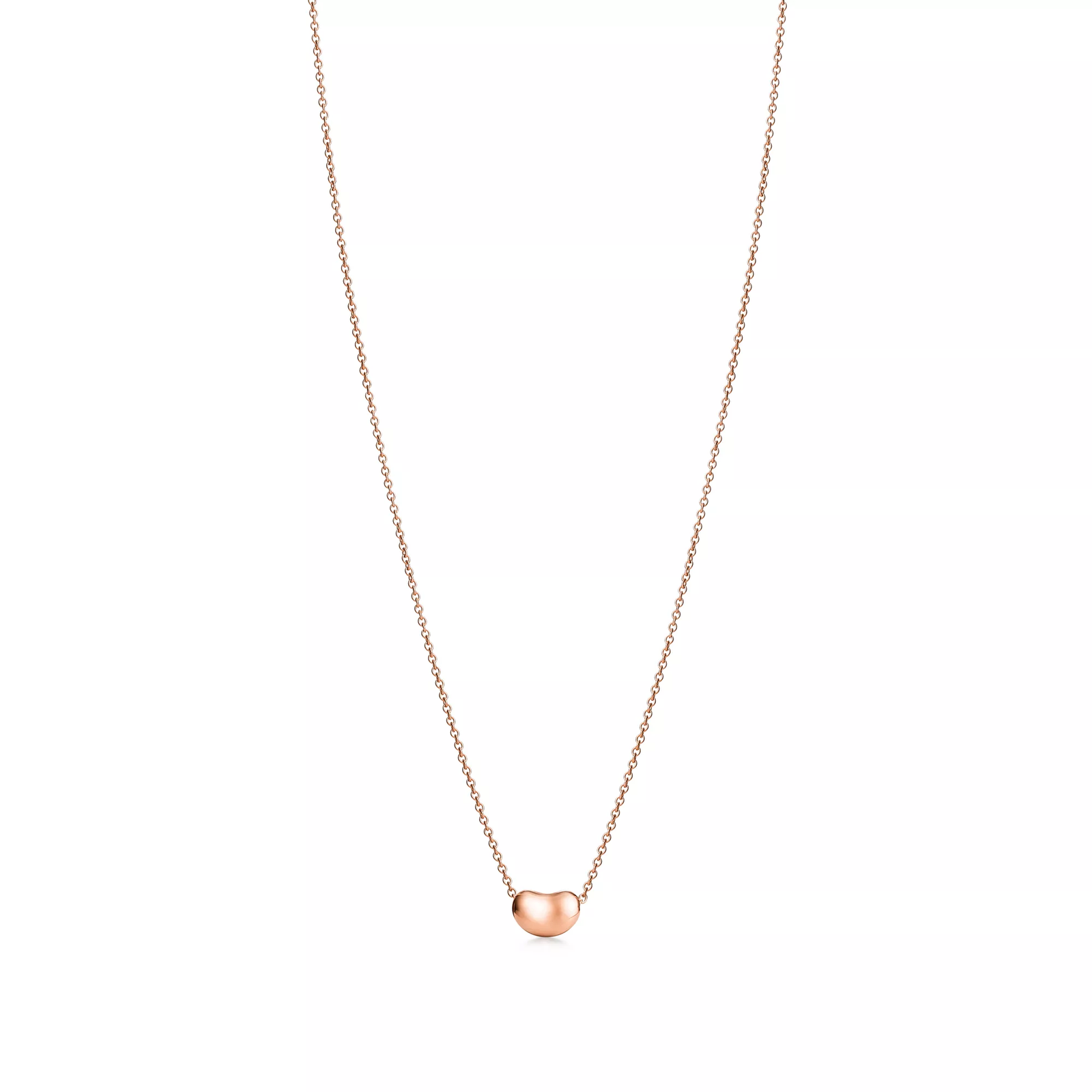 Bean design Pendant in Rose Gold, 6.5 mm