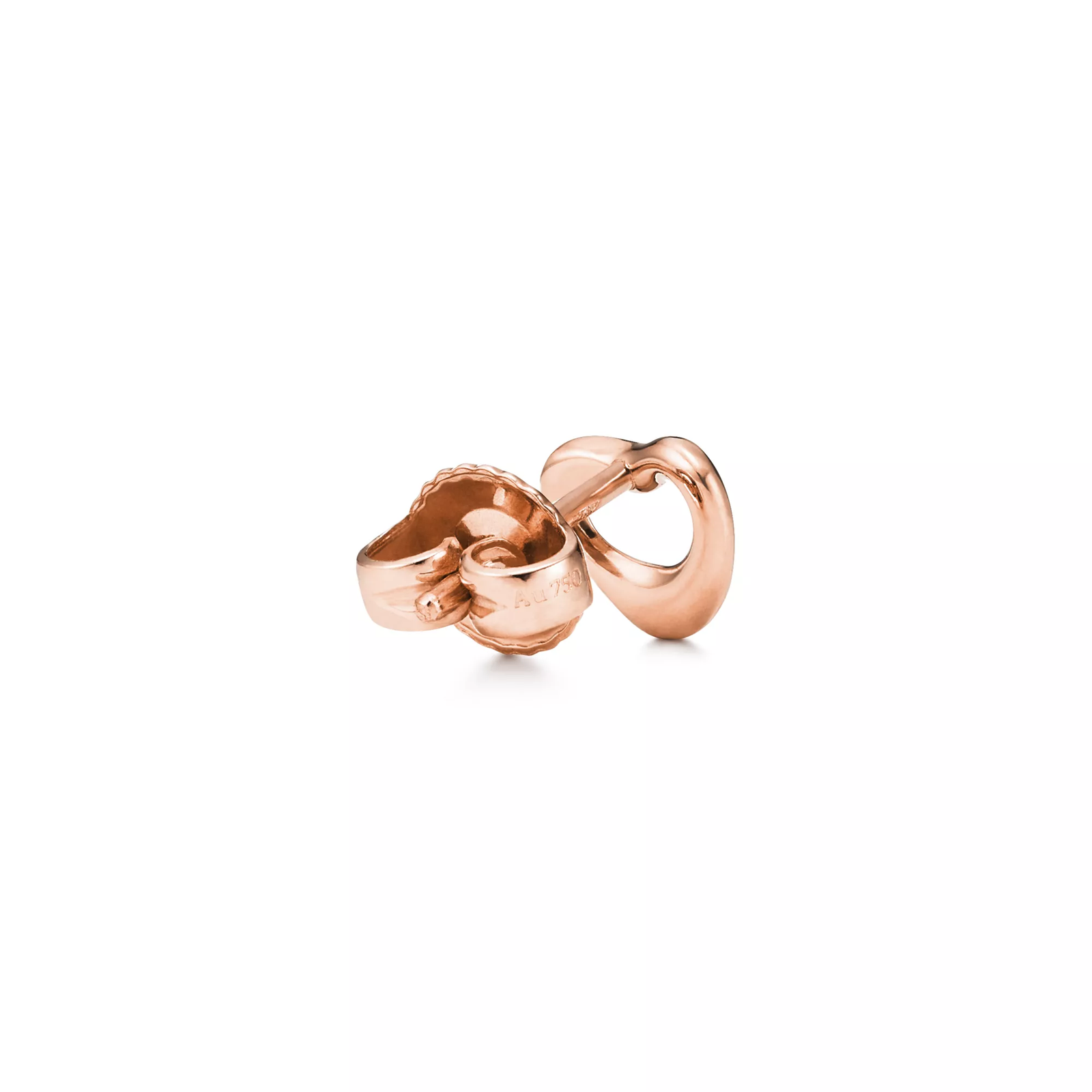 Open Heart Earrings in Rose Gold