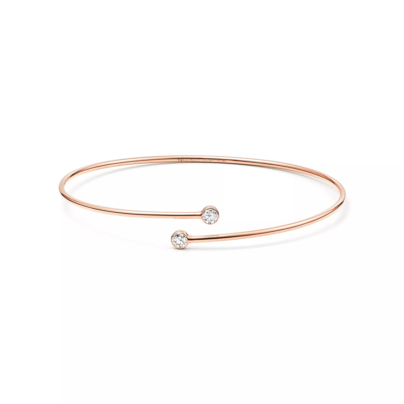 Diamond Hoop Single-row Bangle