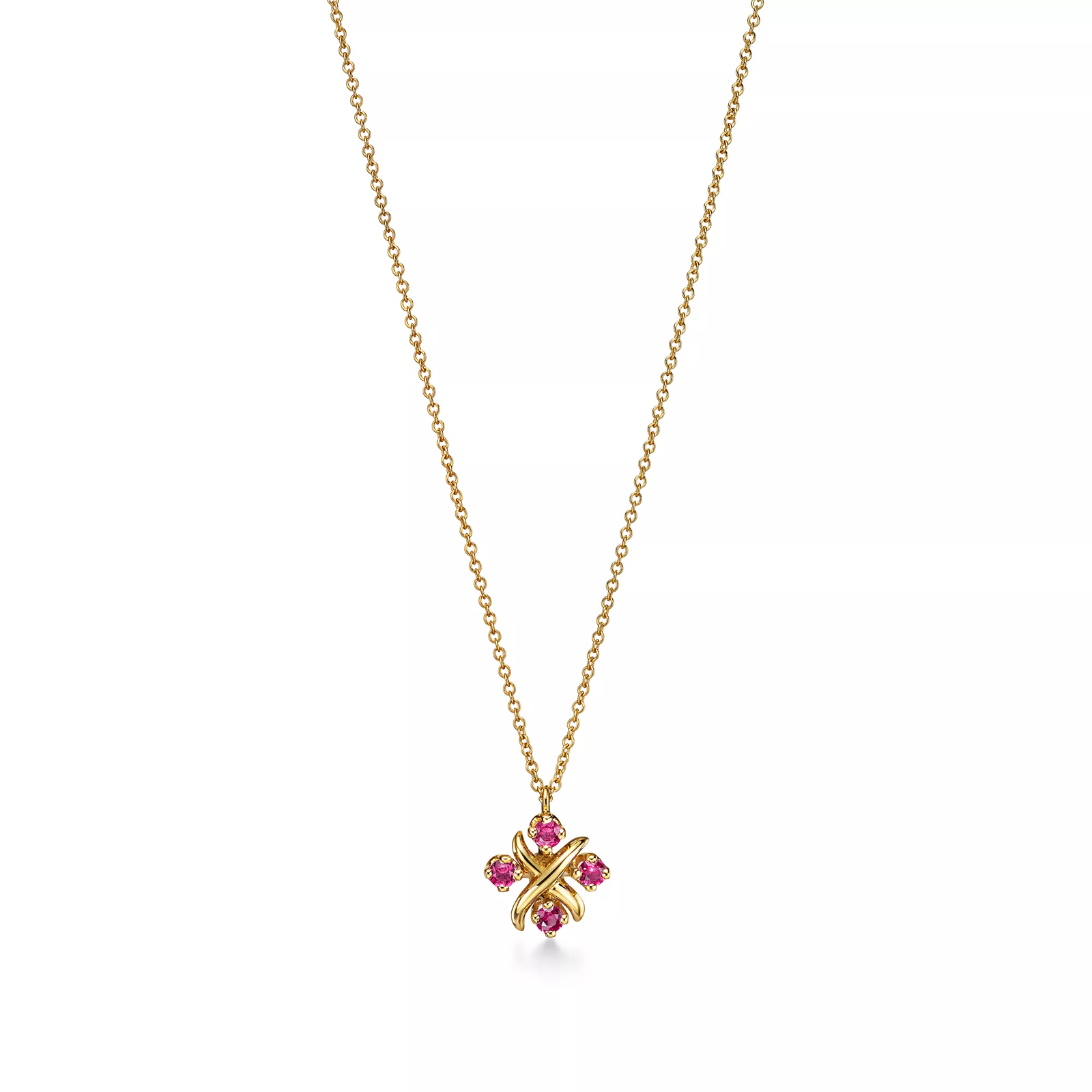 Pendant in Yellow Gold with Rubies
