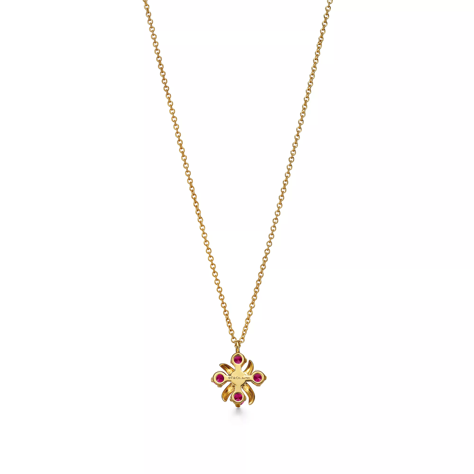 Pendant in Yellow Gold with Rubies