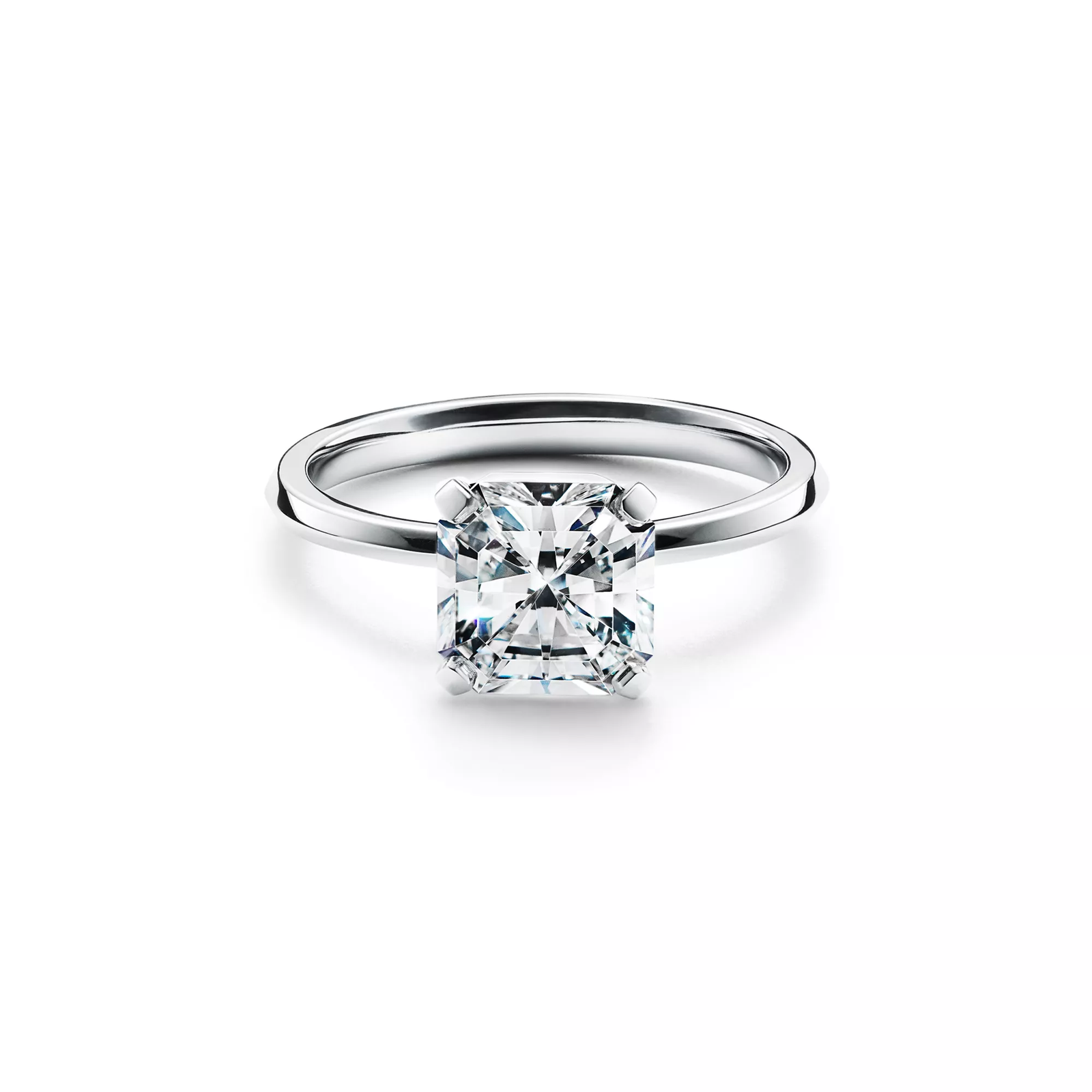 Engagement Ring with a Tiffany True Diamond in Platinum