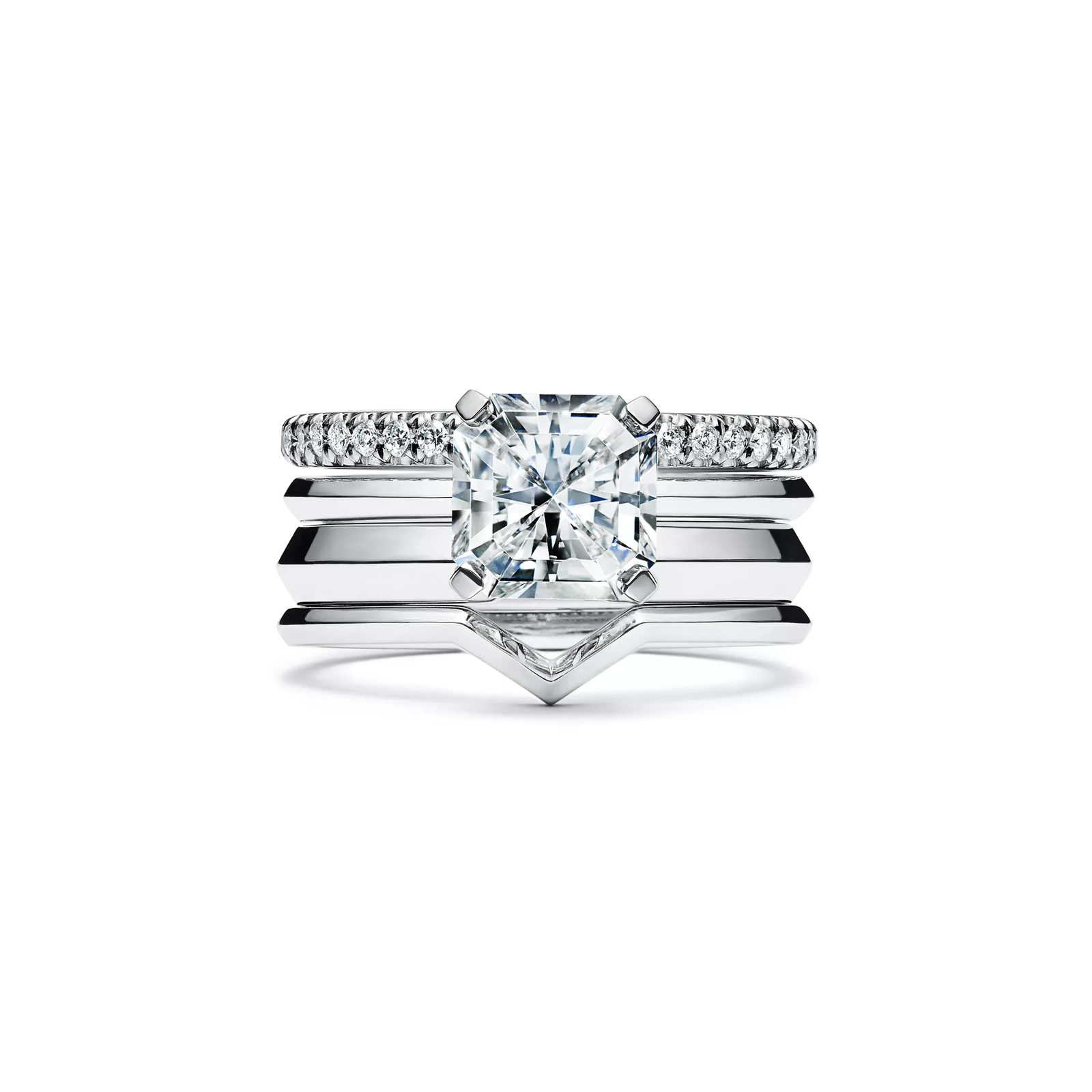 Engagement Ring with a Tiffany True Diamond in Platinum