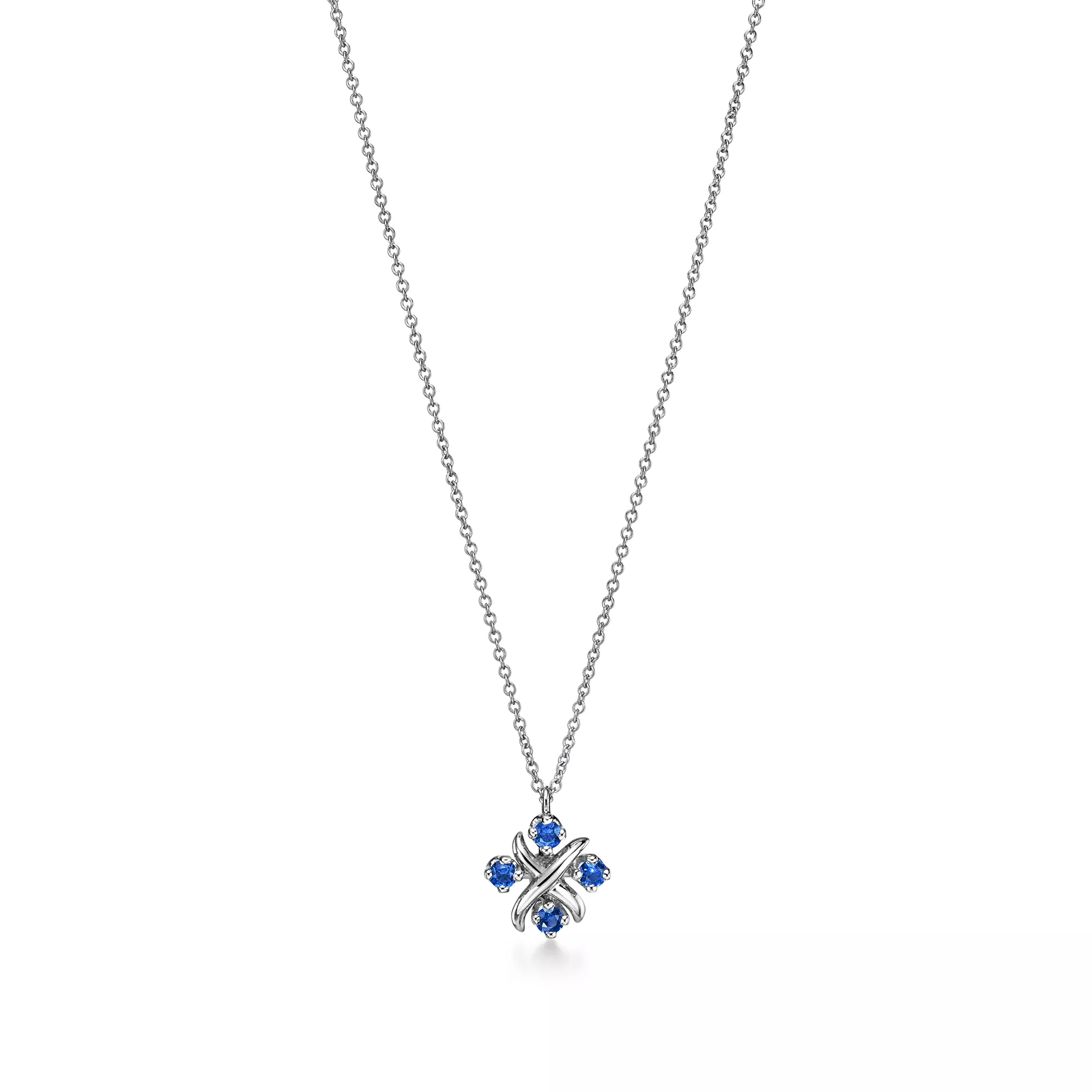 Pendant in Platinum with Sapphires