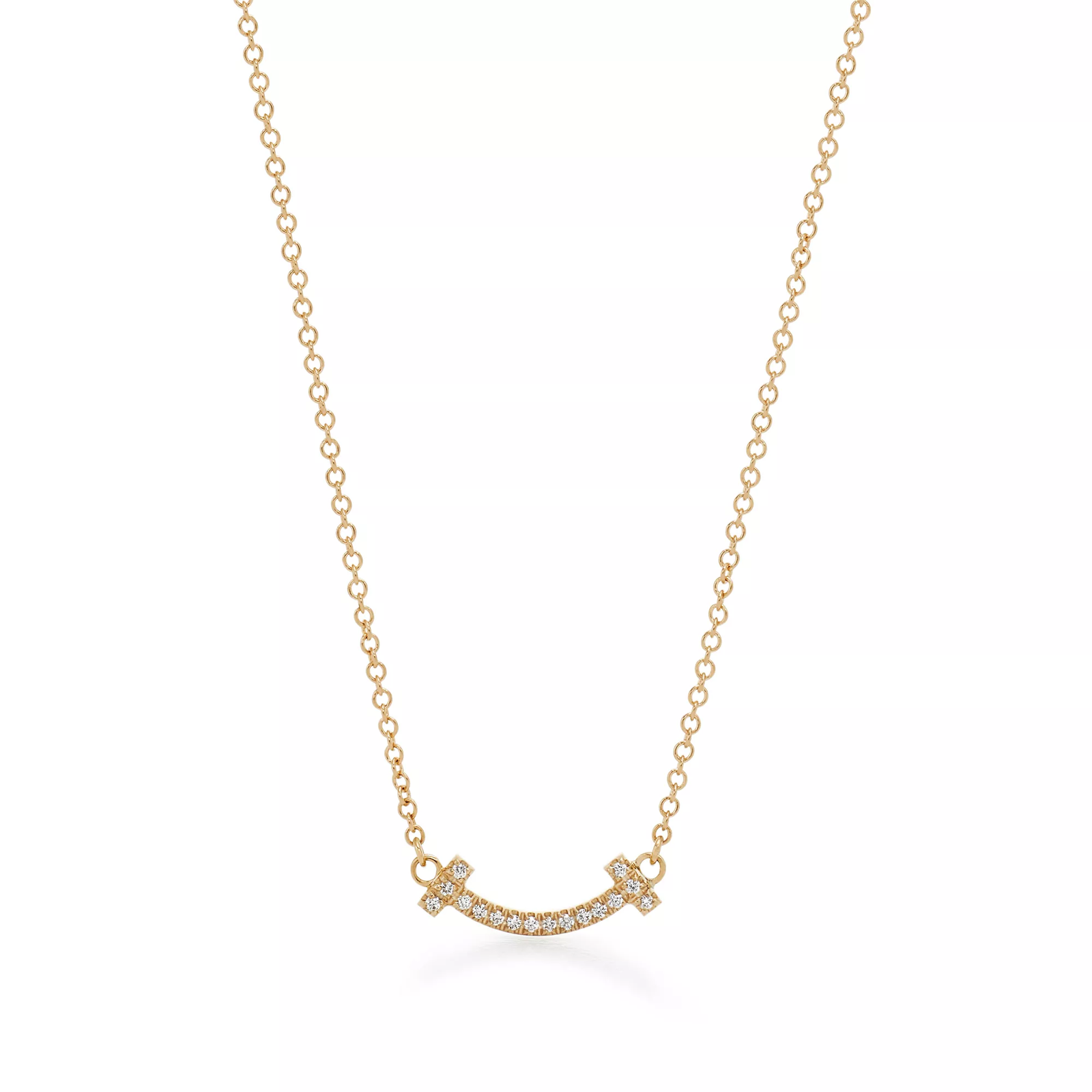 Smile Pendant in Yellow Gold with Diamonds