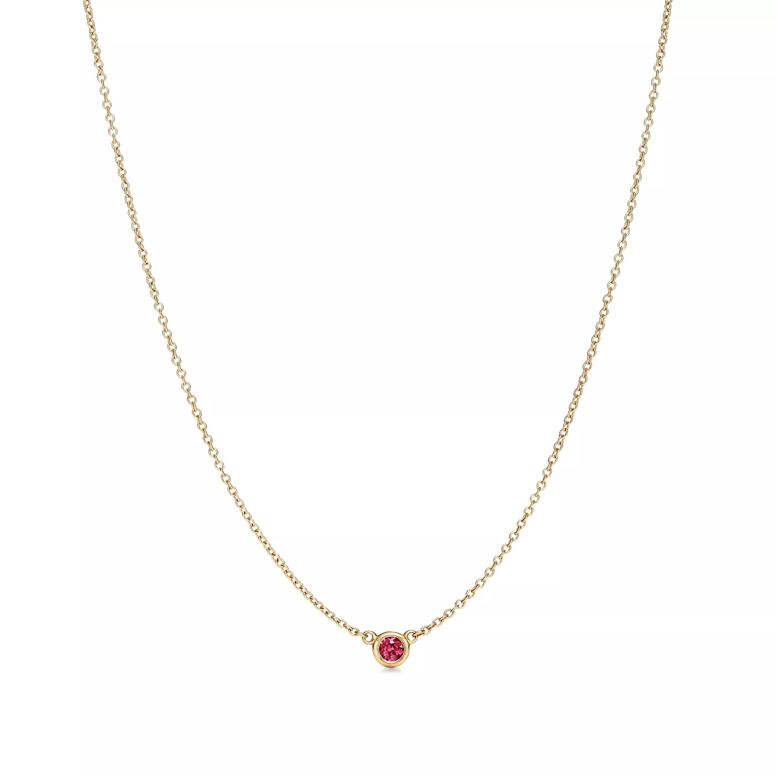 Color by the Yard Pendant in Yellow Gold with a Ruby