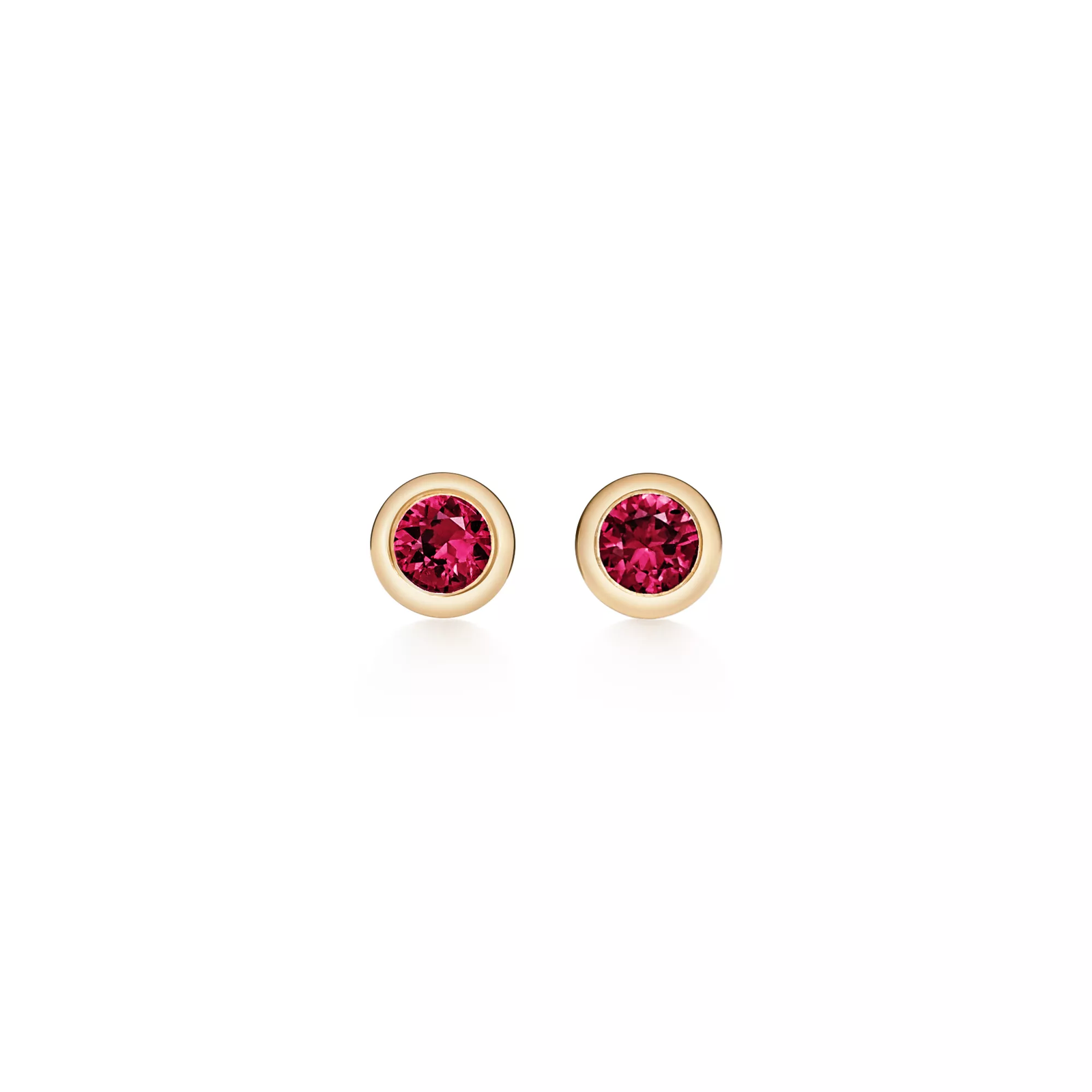 Color by the Yard Earrings in Yellow Gold with Rubies