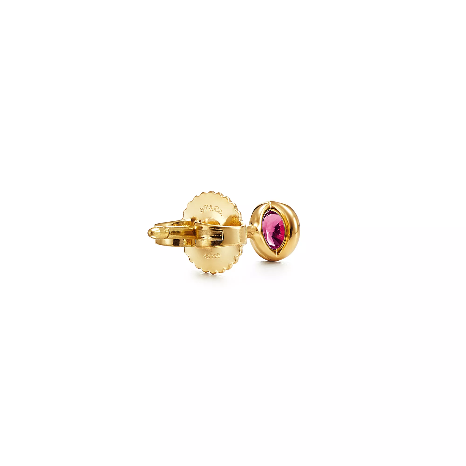 Color by the Yard Earrings in Yellow Gold with Rubies