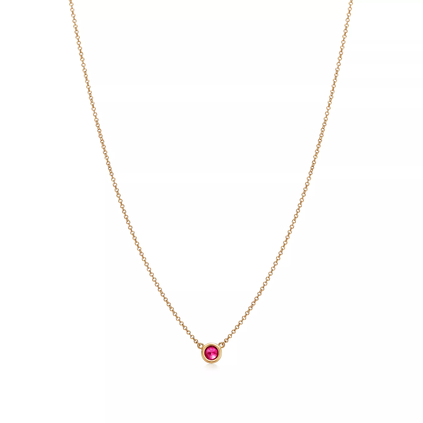 Color by the Yard Pendant in Yellow Gold with a Ruby