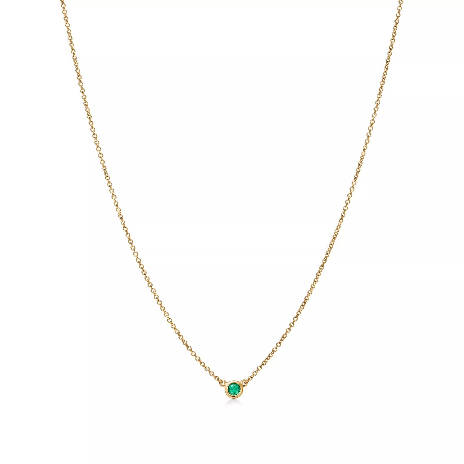 Color by the Yard Pendant in Yellow Gold with an Emerald