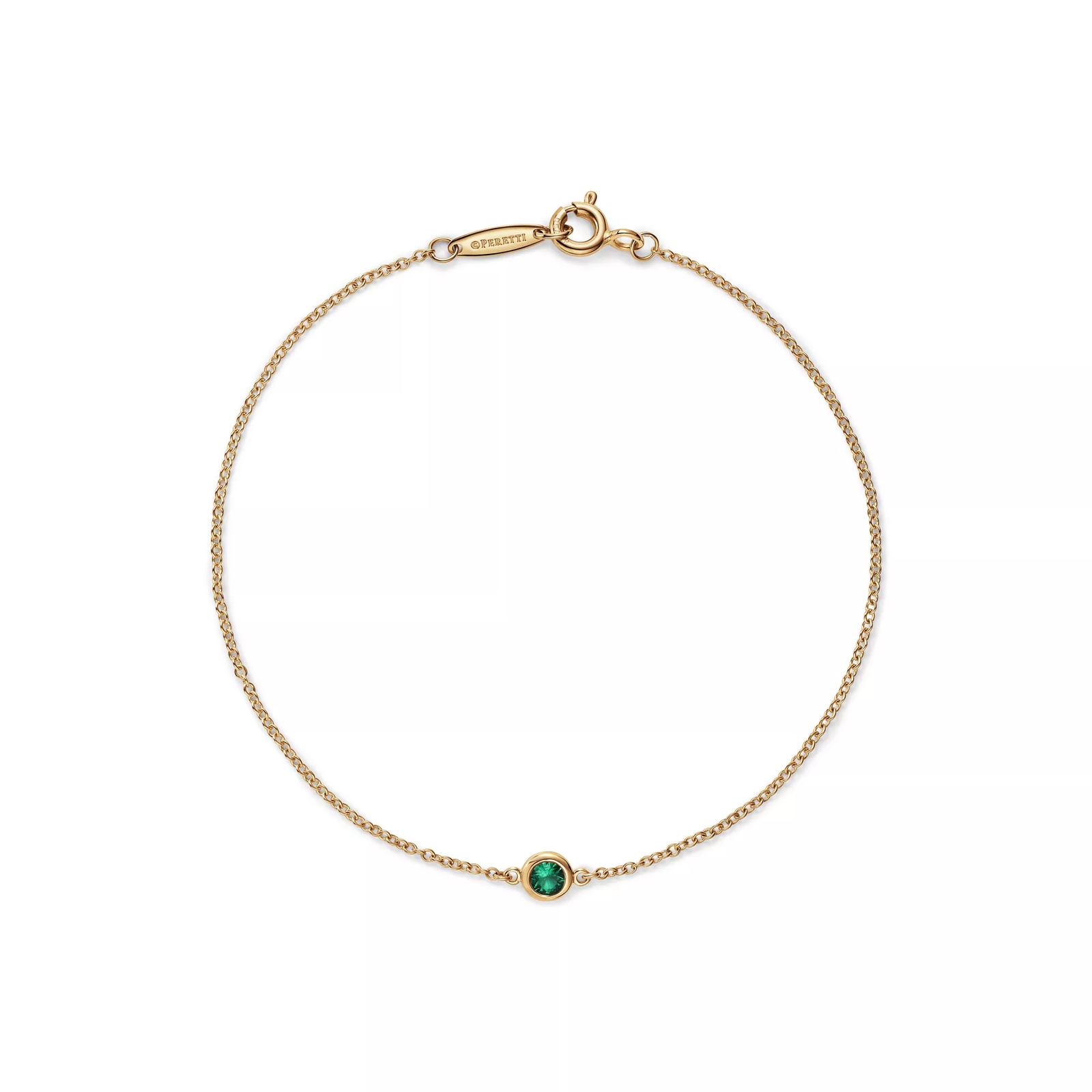 Color by the Yard Emerald Bracelet in Yellow Gold