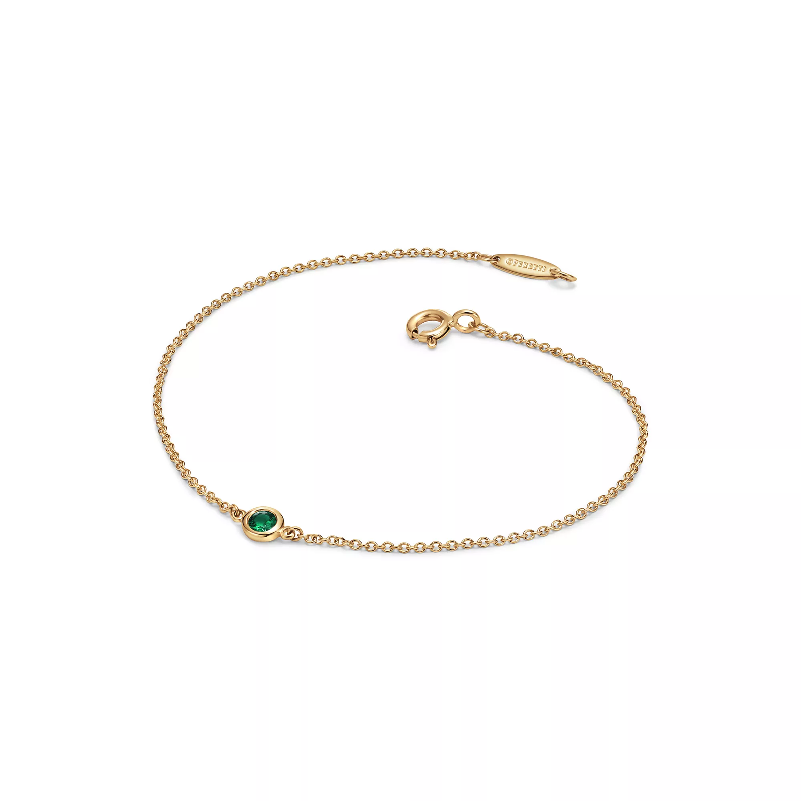 Color by the Yard Emerald Bracelet in Yellow Gold
