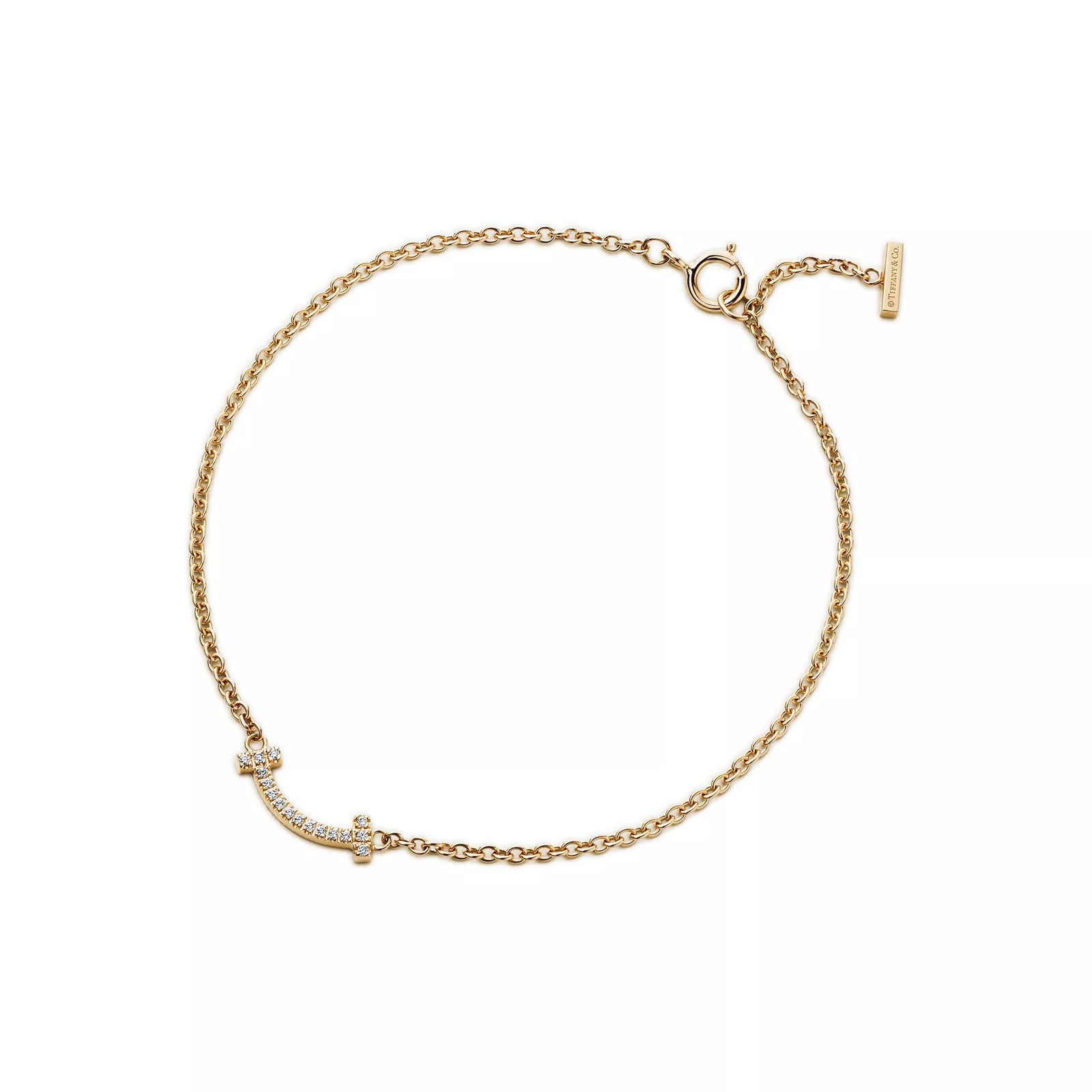 Smile Bracelet in Yellow Gold with Diamonds