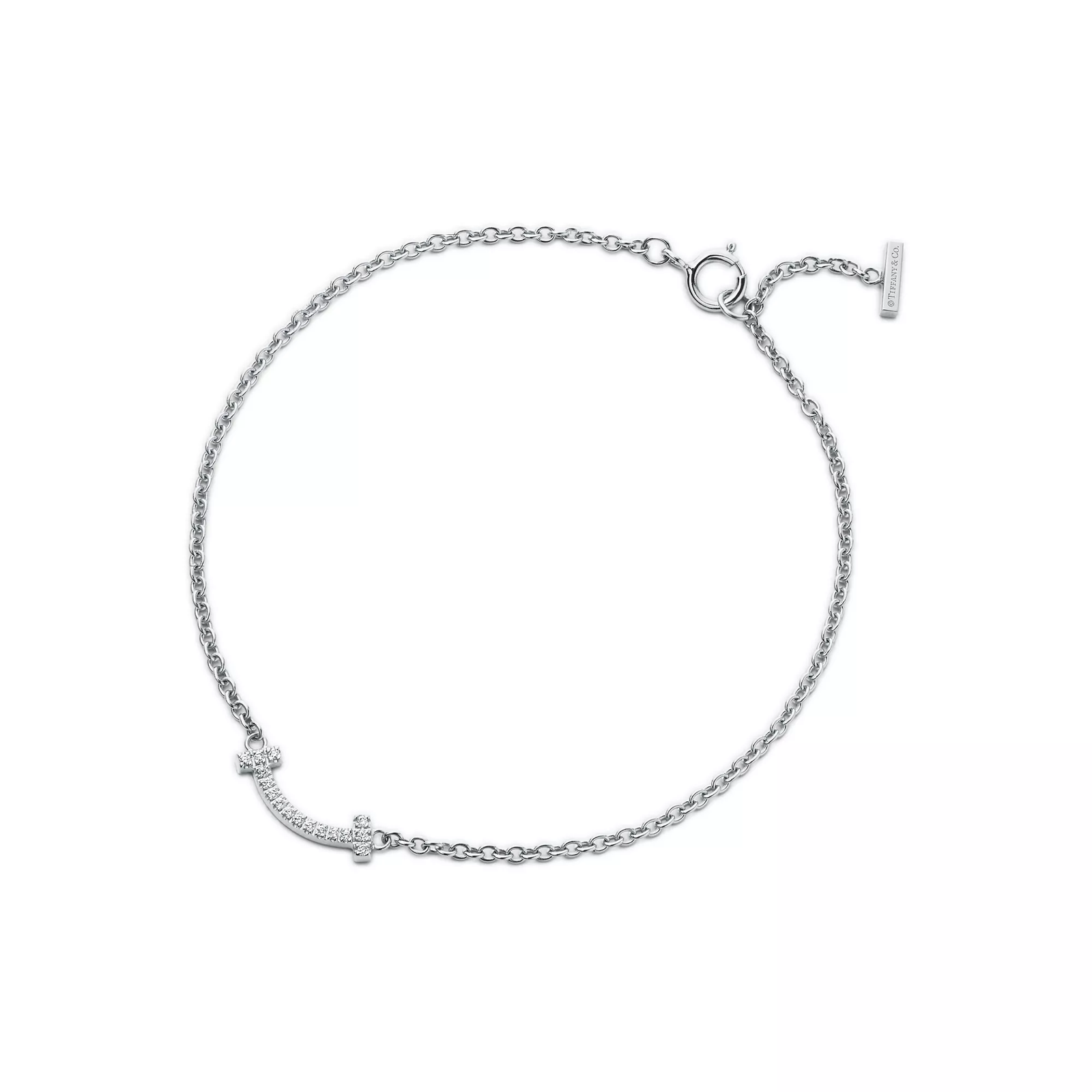Smile Bracelet in White Gold with Diamonds
