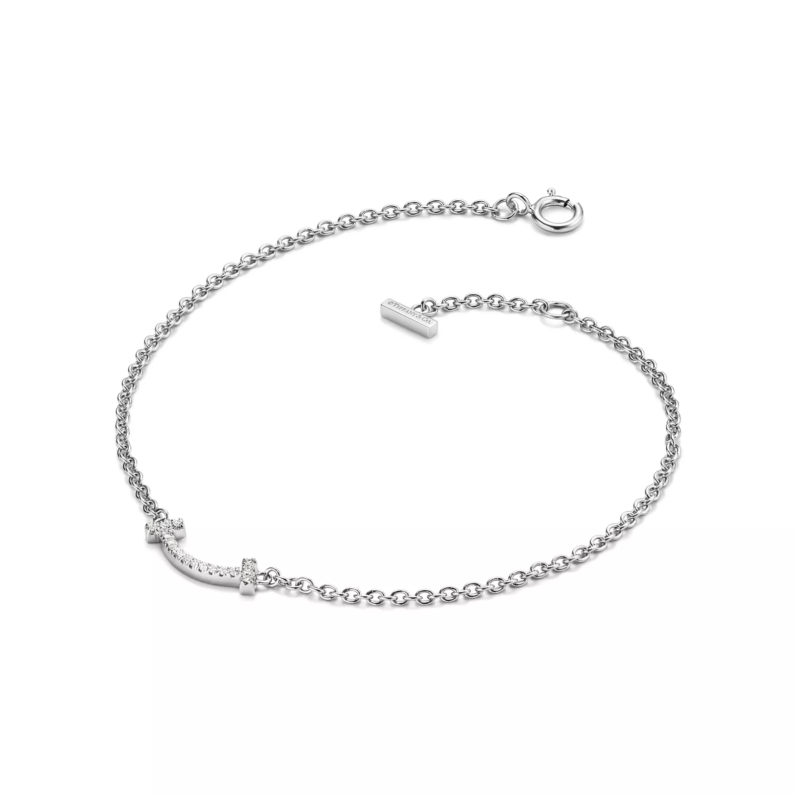 Smile Bracelet in White Gold with Diamonds