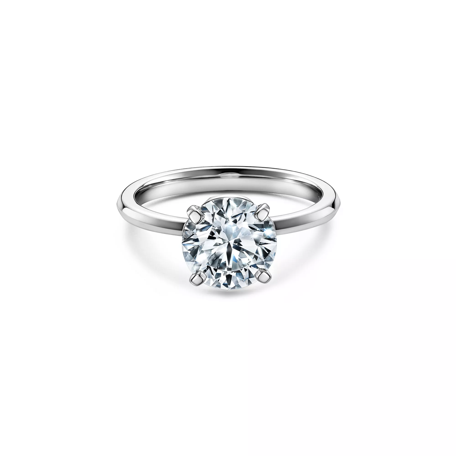 Engagement Ring with a Round Brilliant Diamond