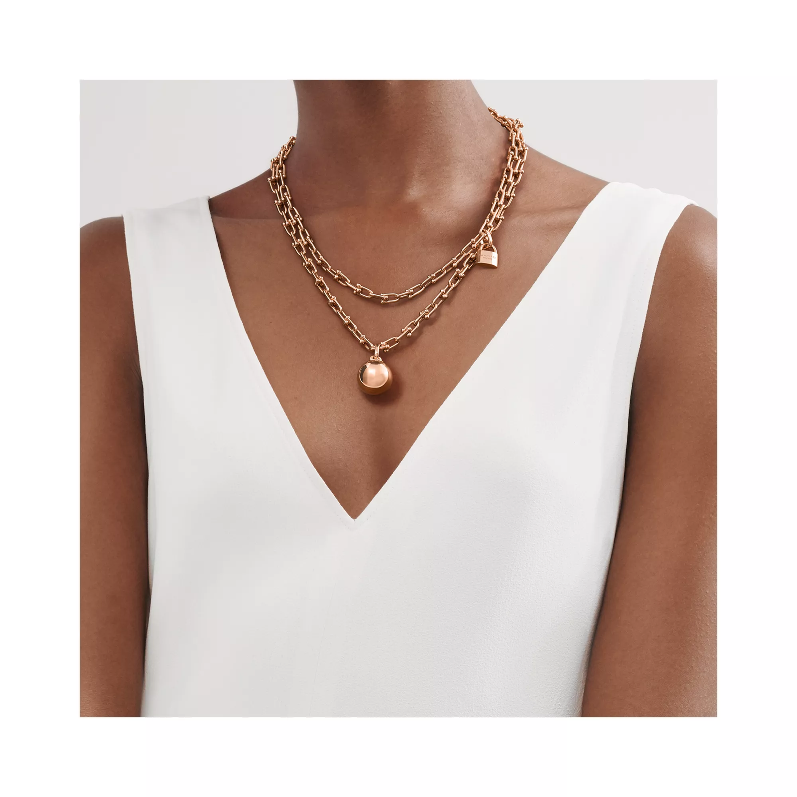 Small Wrap Necklace in Rose Gold