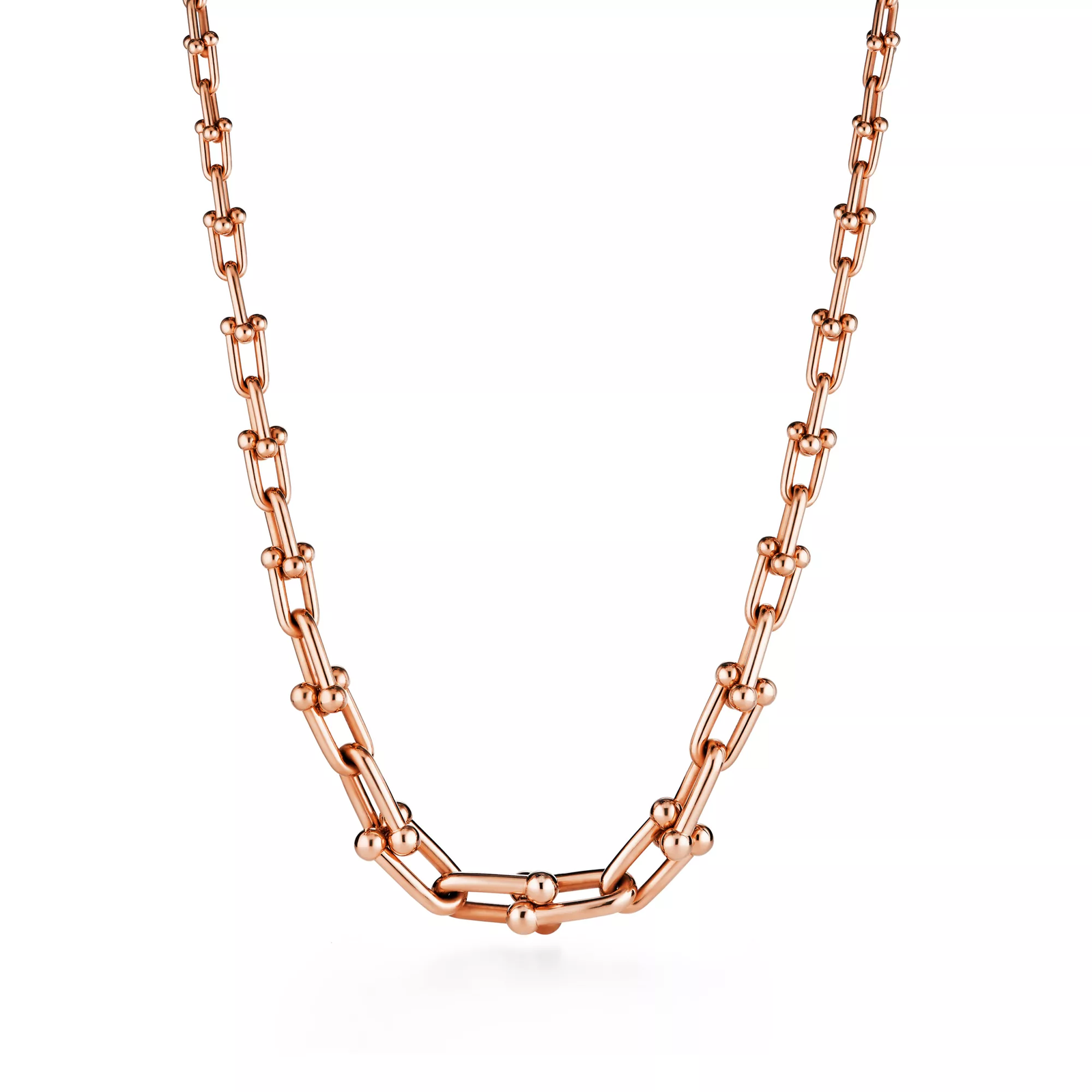 Graduated Link Necklace in Rose Gold
