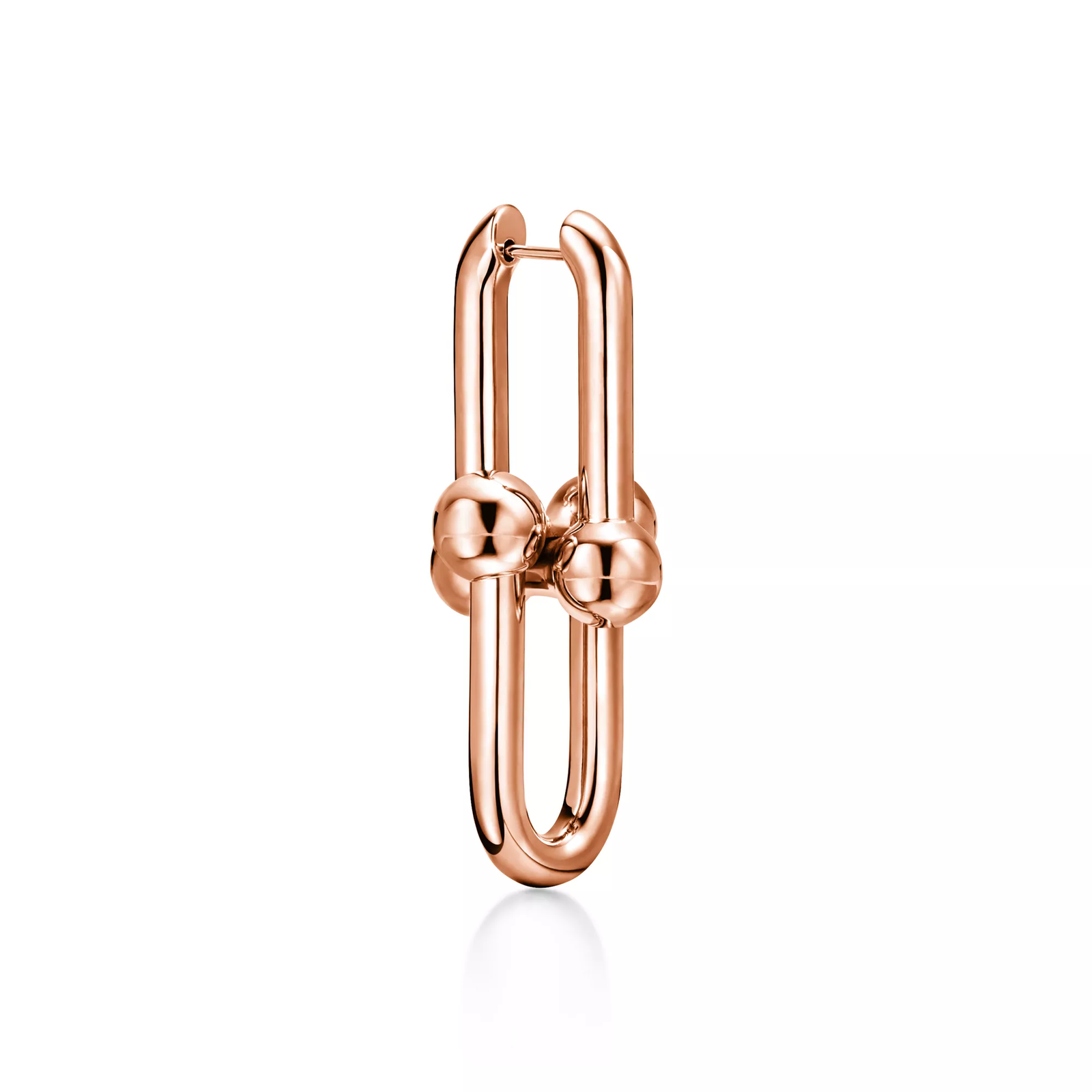 Extra Large Link Earrings in Rose Gold