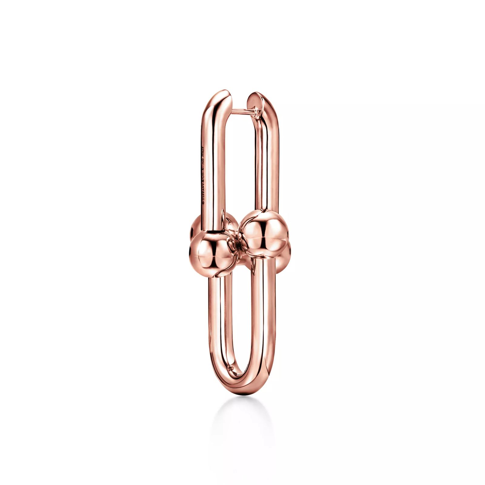 Extra Large Link Earrings in Rose Gold