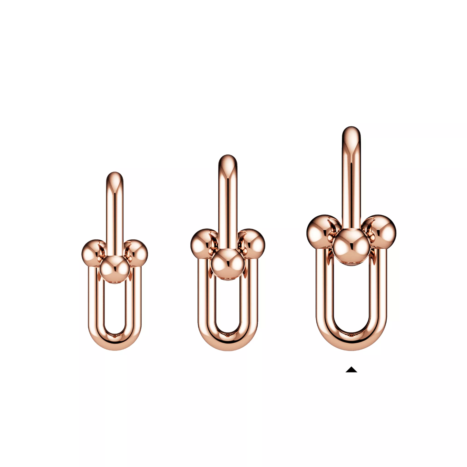 Extra Large Link Earrings in Rose Gold